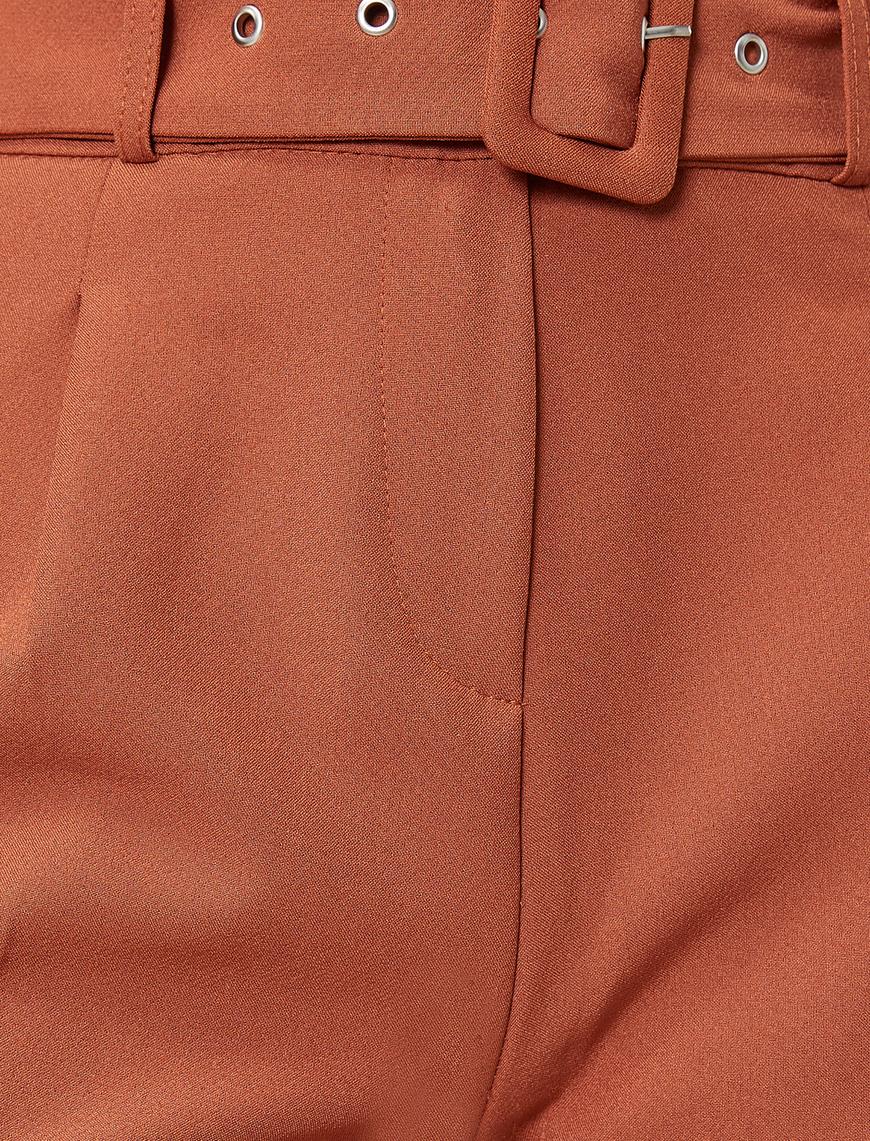   Kemerli Crop Pantolon
