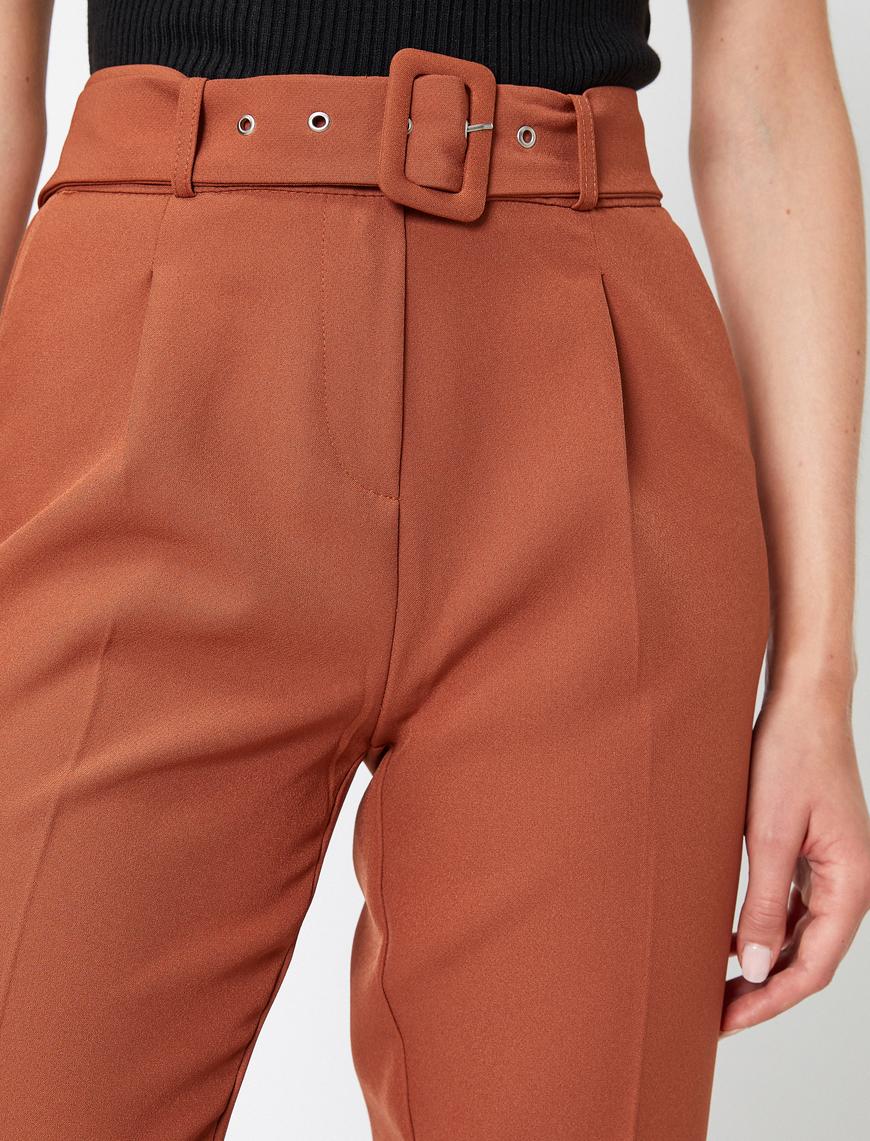   Kemerli Crop Pantolon