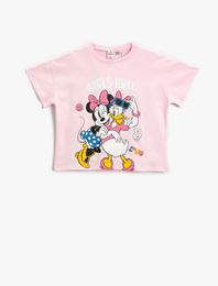 Minnie Mouse ve Daisy Duck Baskılı Lisanslı Kısa Kollu Tişört