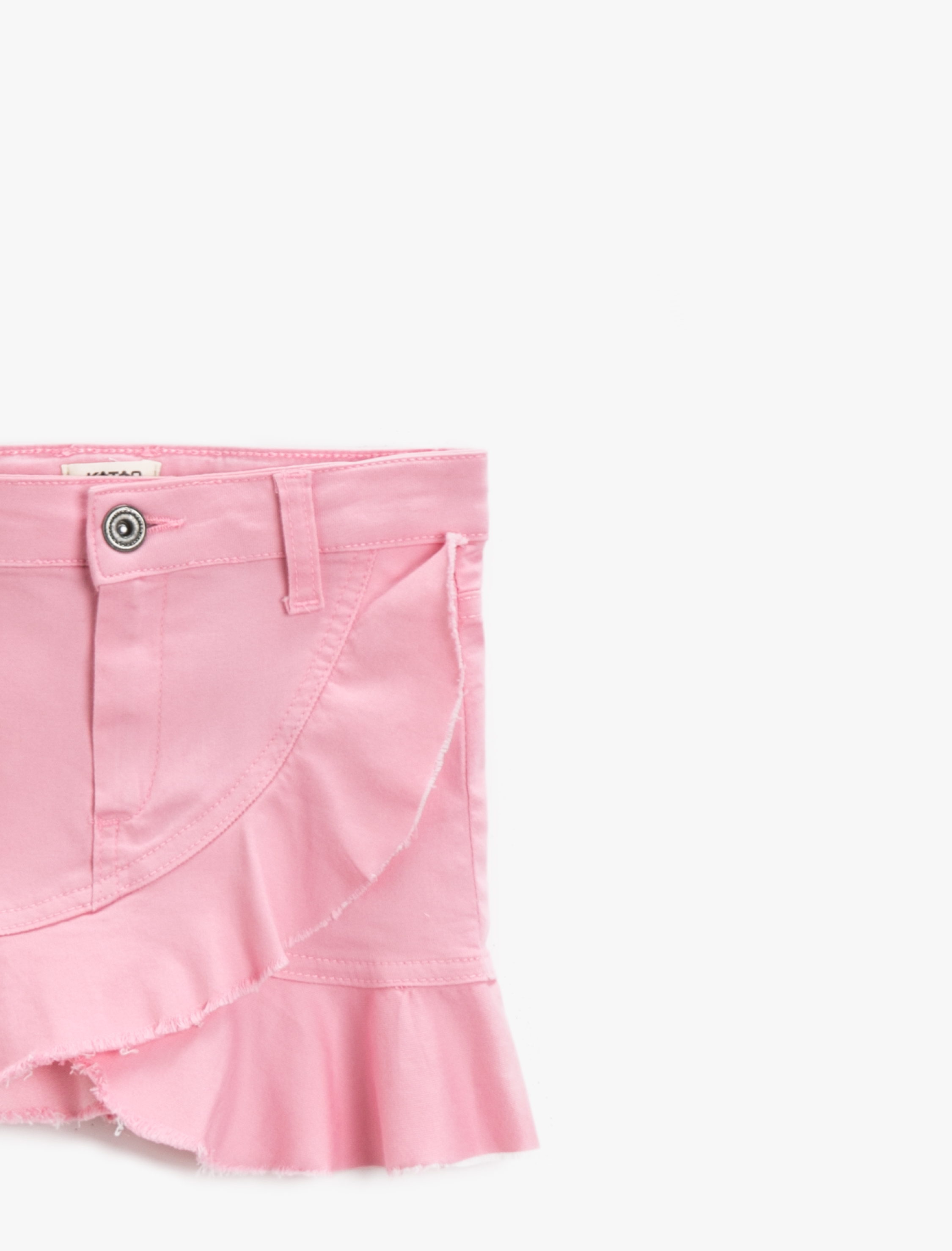  Kız Çocuk Kot Etek Fırfırlı