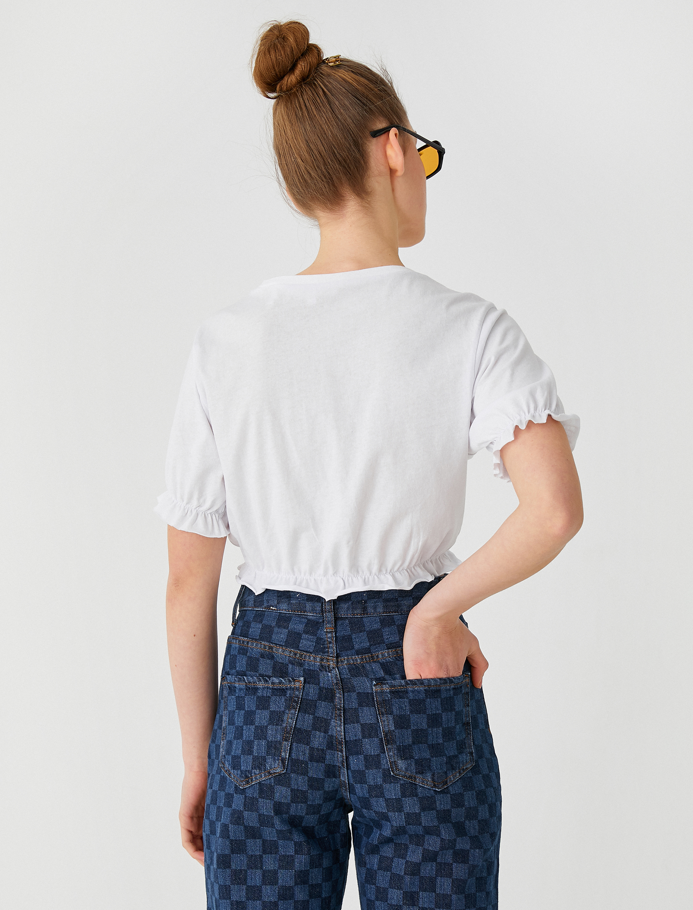   Fırfırlı Crop Tişört