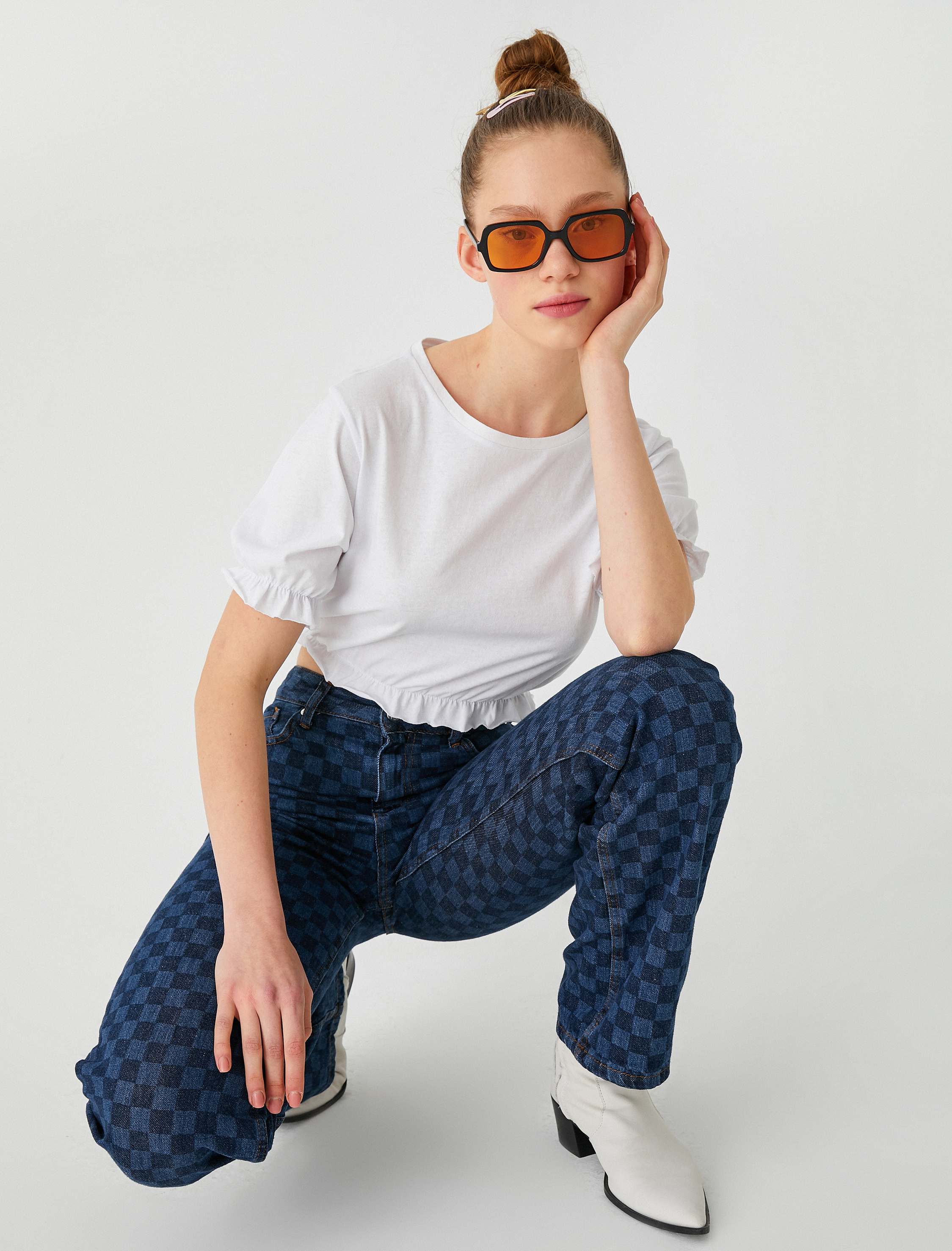   Fırfırlı Crop Tişört