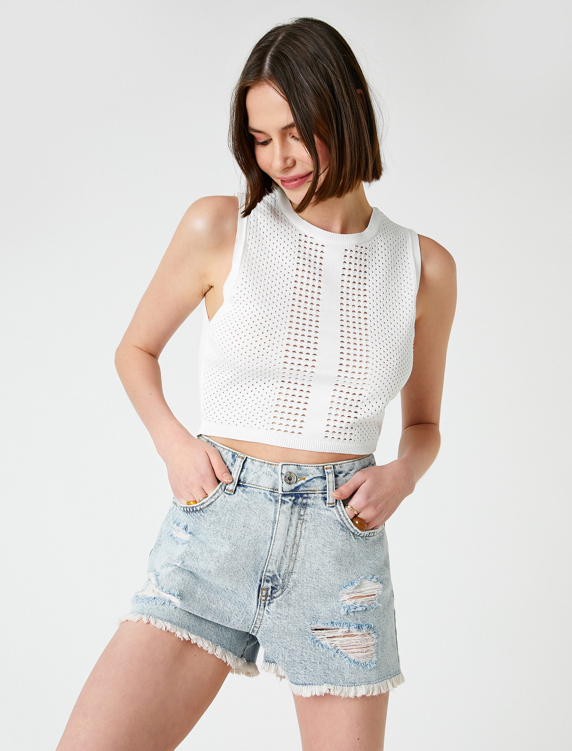   Bisiklet Yaka Crop Atlet