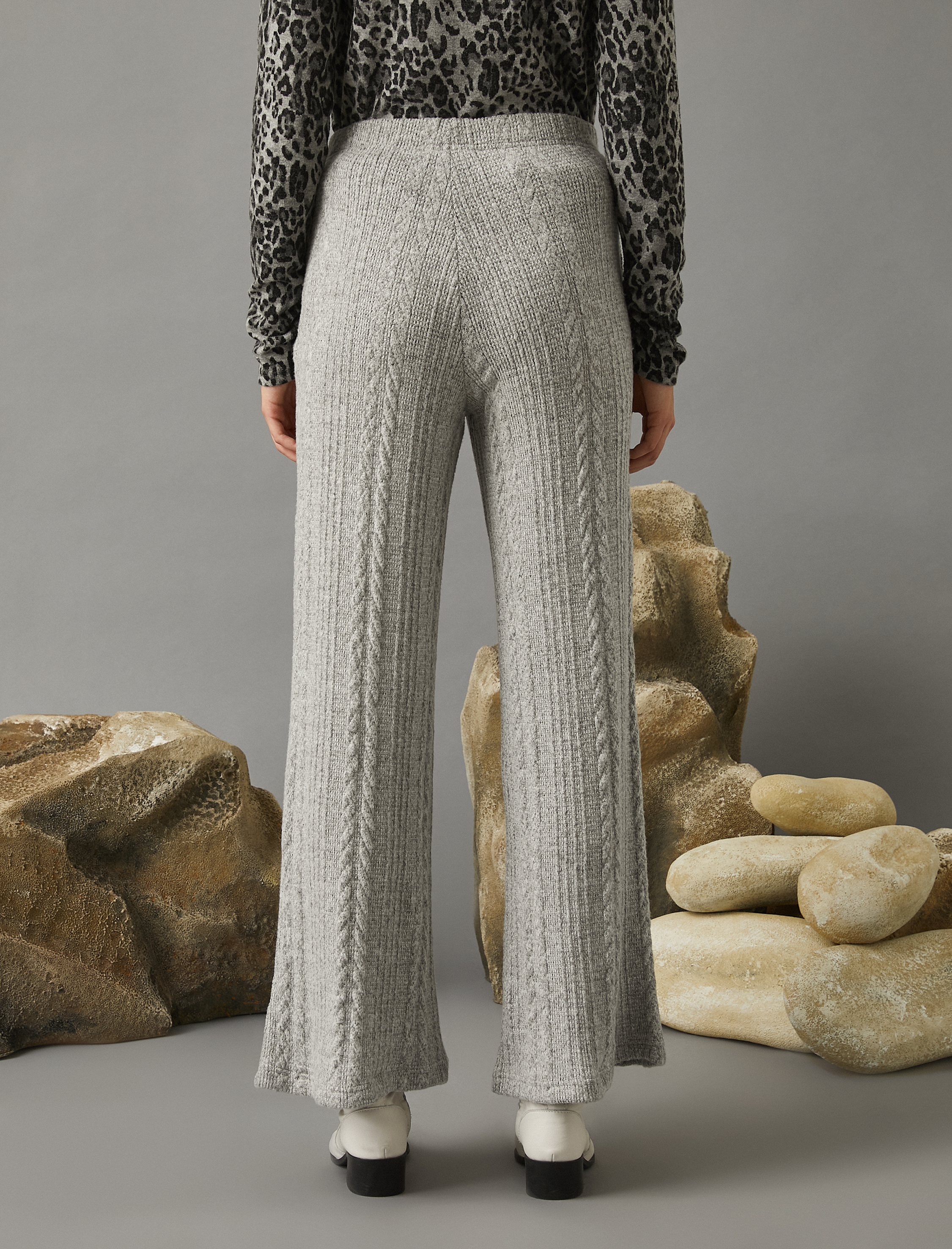   Geniş Paça Örgü Pantolon