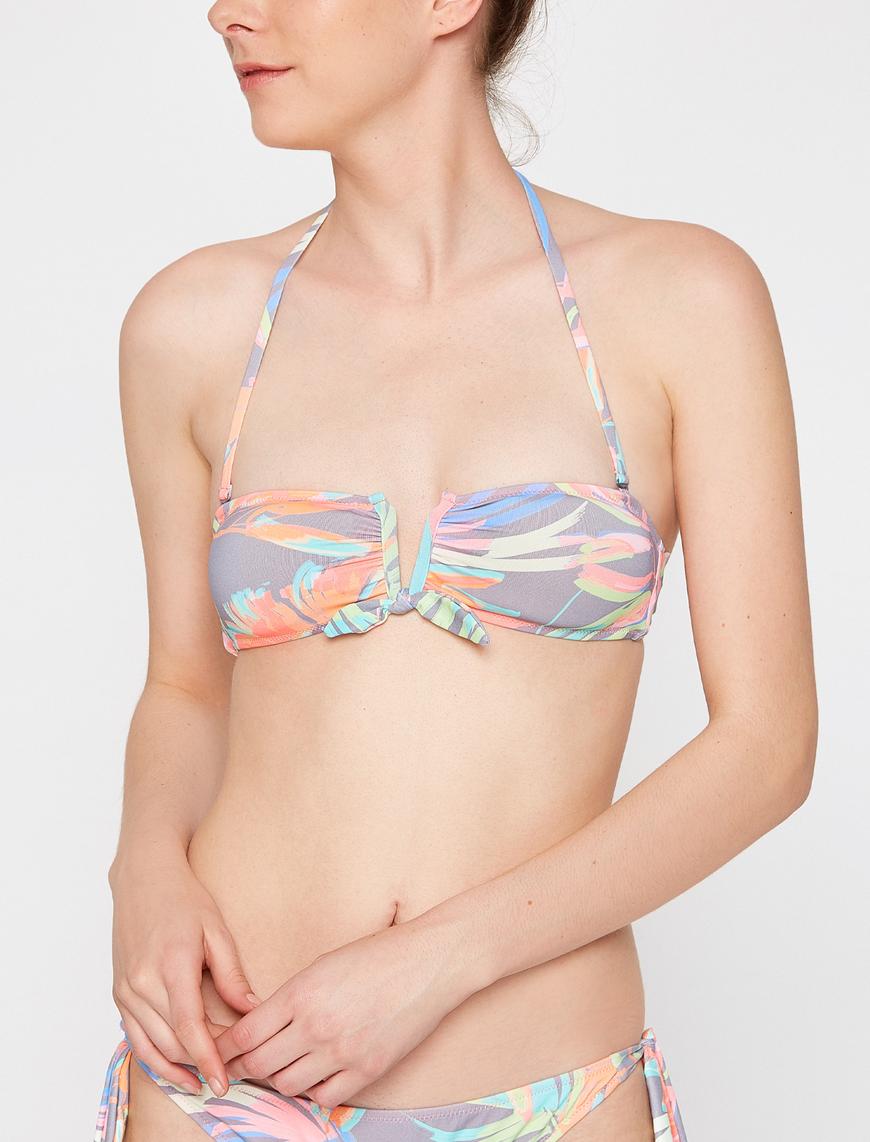   Desenli Bikini Üstü