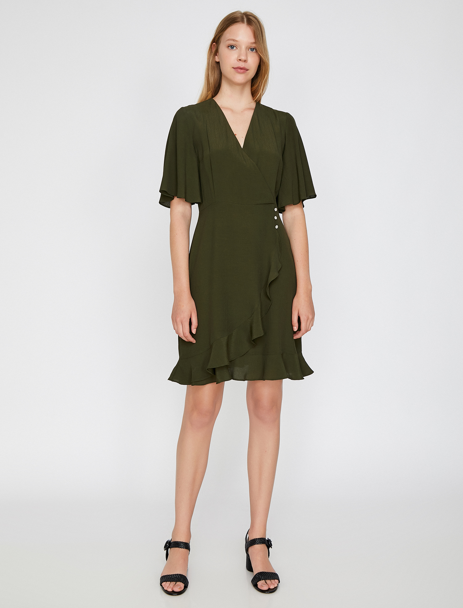   Fırfır Detaylı Elbise