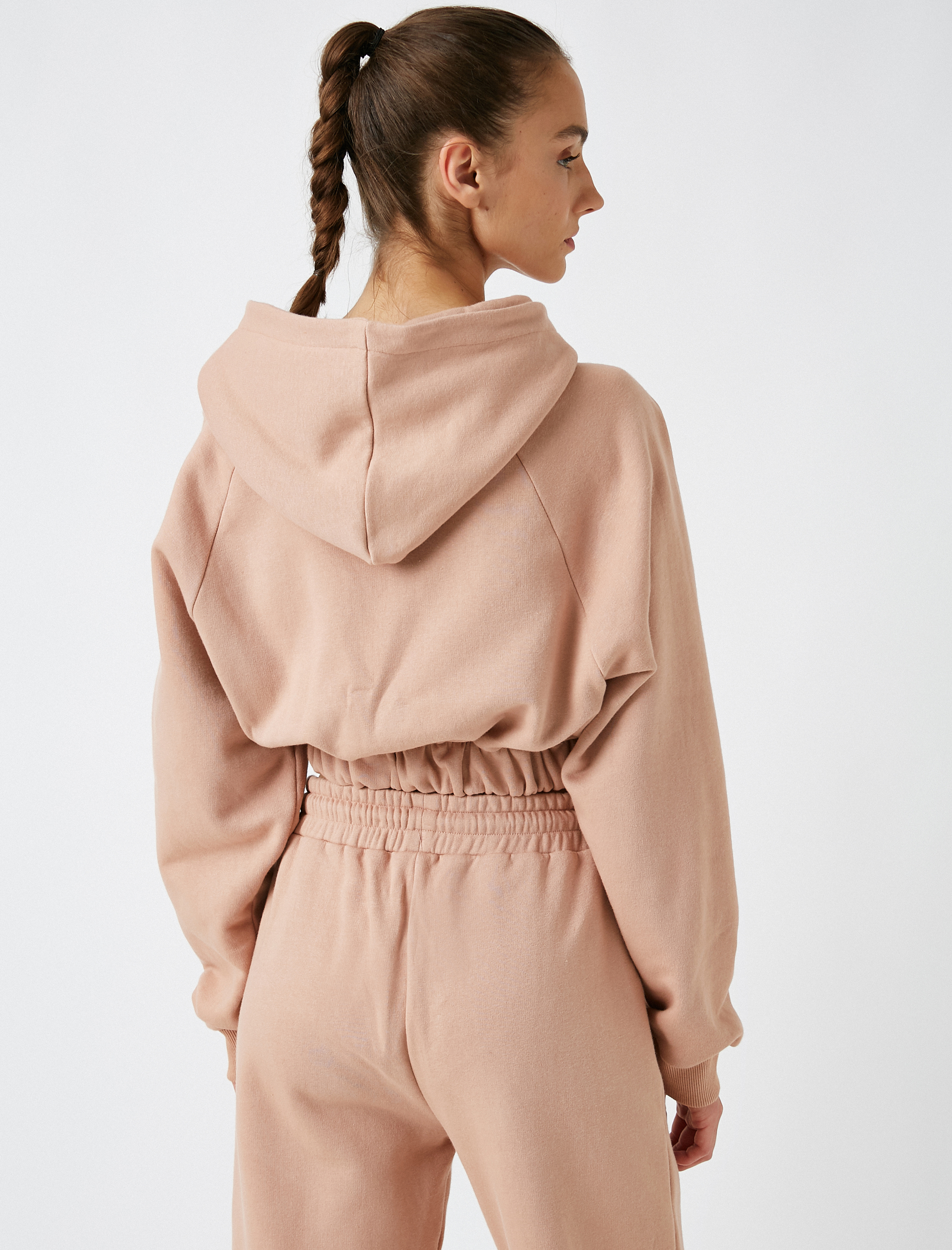 Organik Pamuklu Kapüsonlu Slogan Sweatshirt