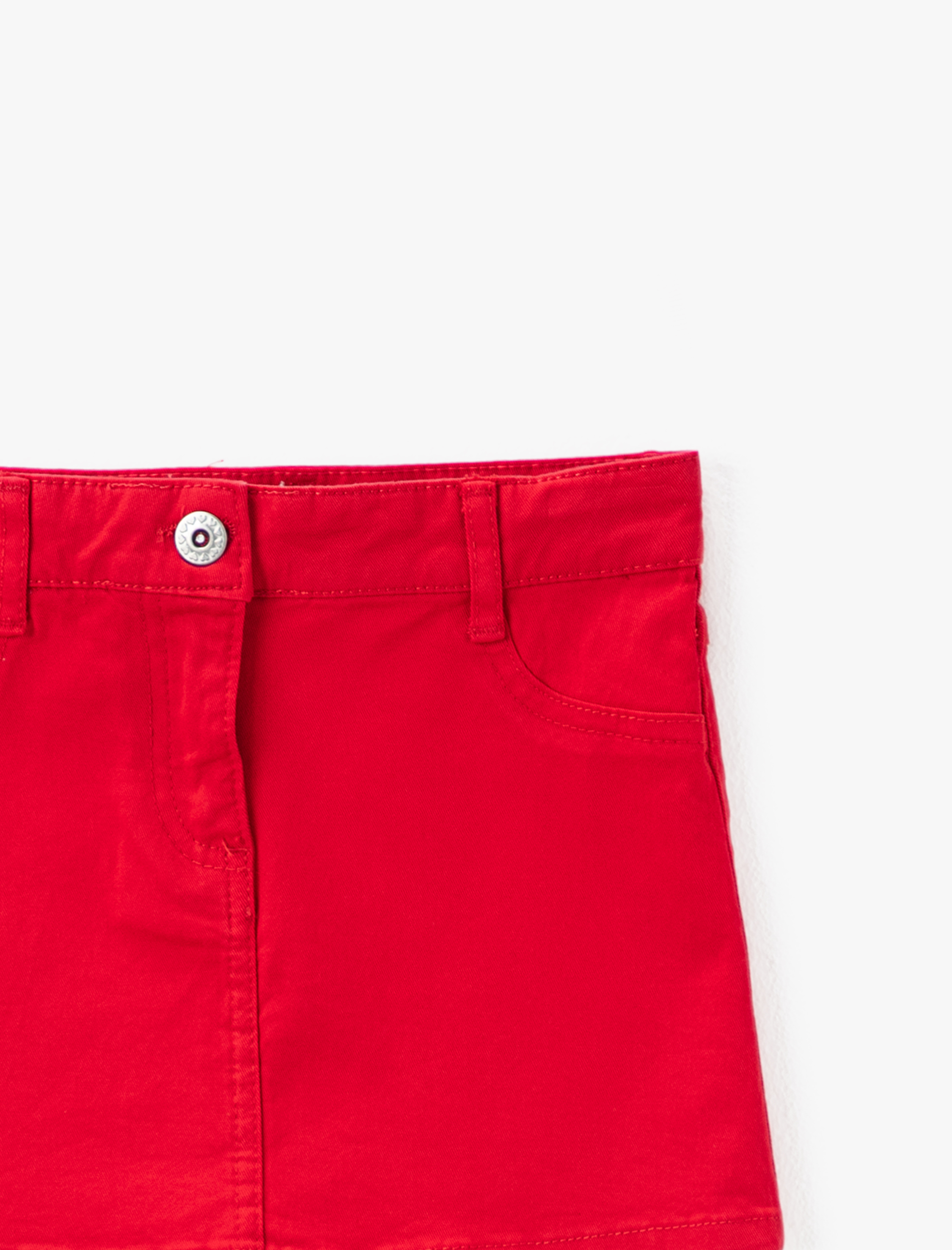  Kız Çocuk Gabardin Kumaş Normal Bel Mini Basic Etek