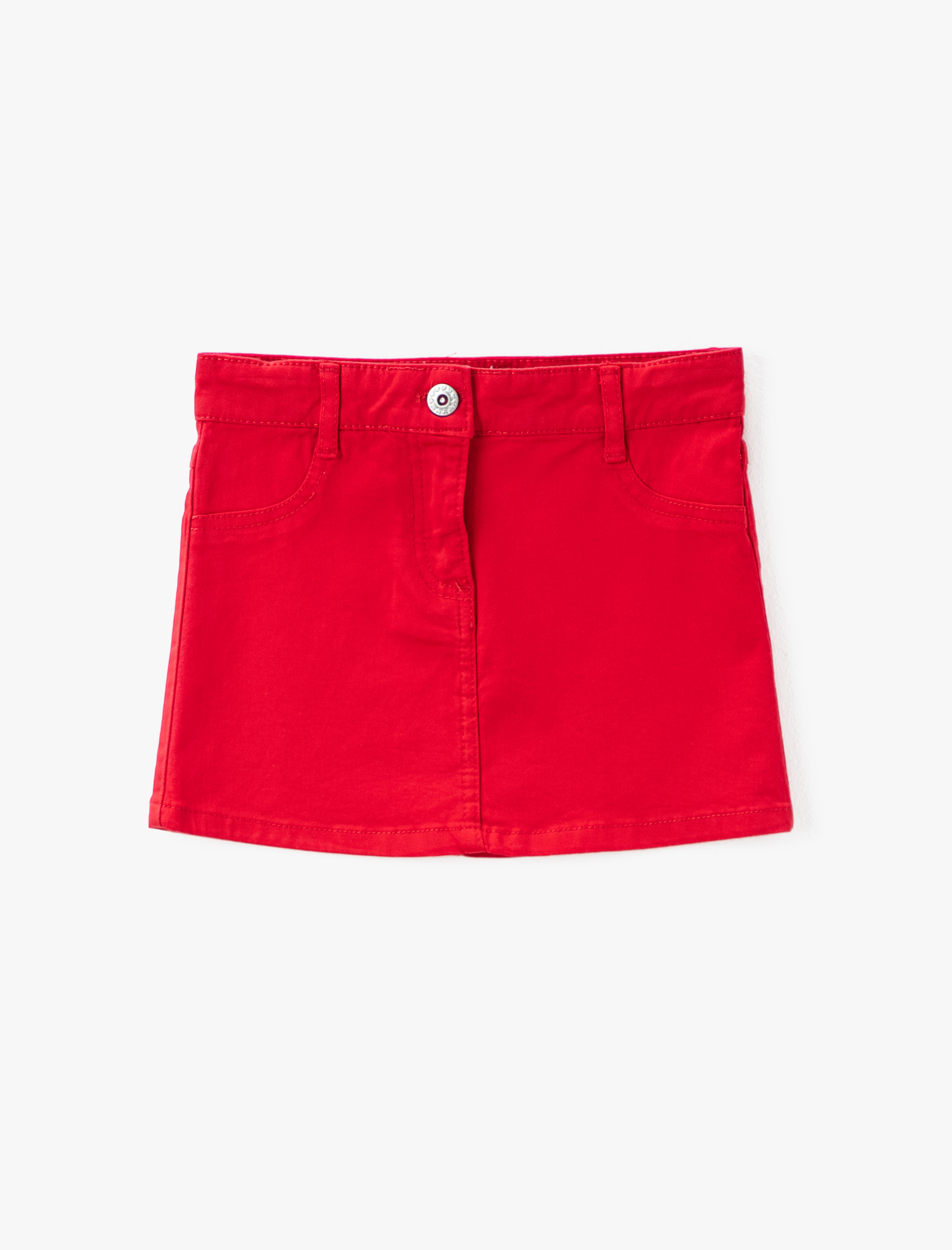  Kız Çocuk Gabardin Kumaş Normal Bel Mini Basic Etek