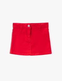 Gabardin Kumaş Normal Bel Mini Basic Etek