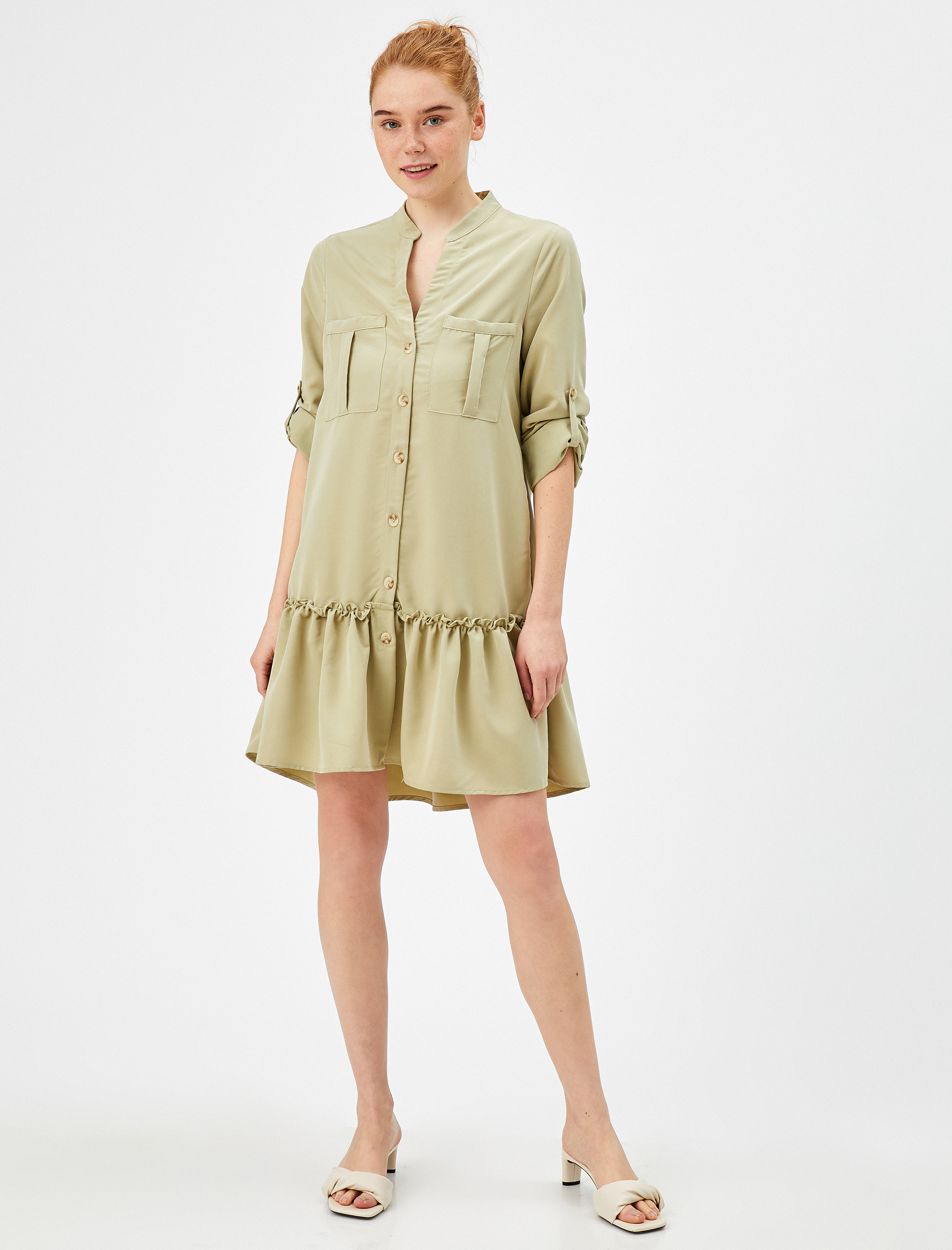   Cepli Elbise Düğmeli