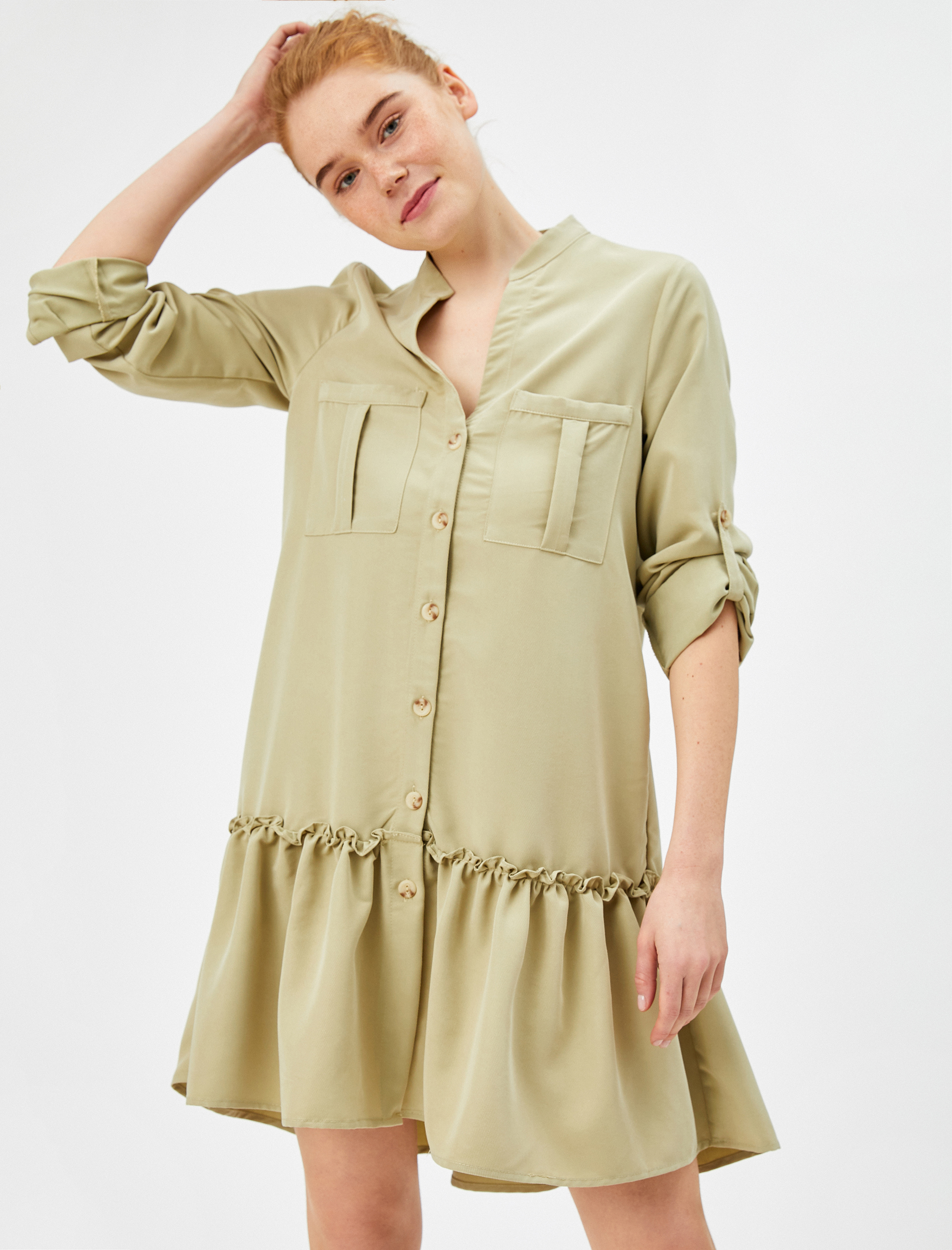   Cepli Elbise Düğmeli