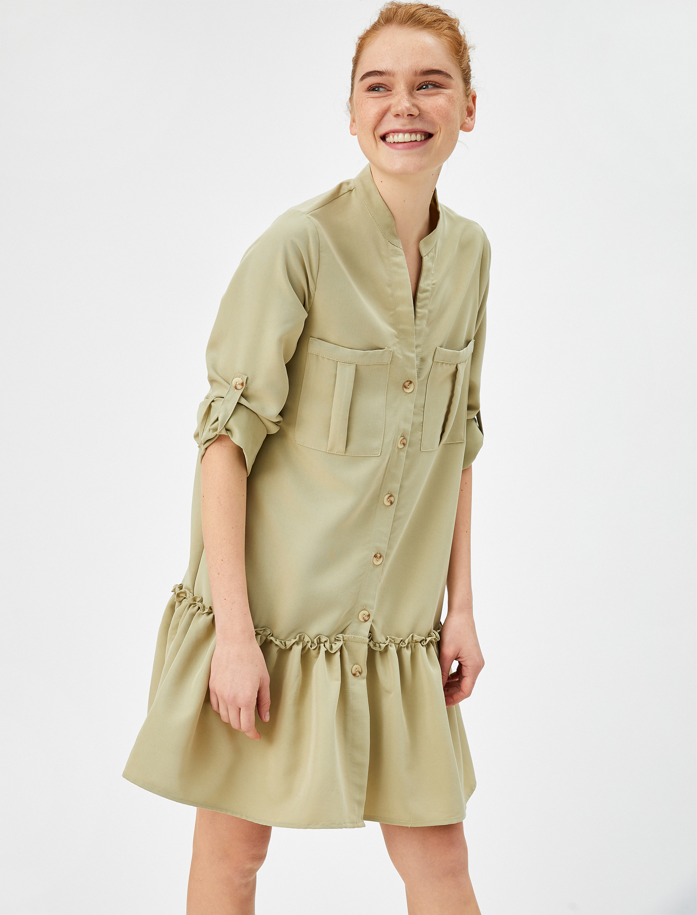   Cepli Elbise Düğmeli