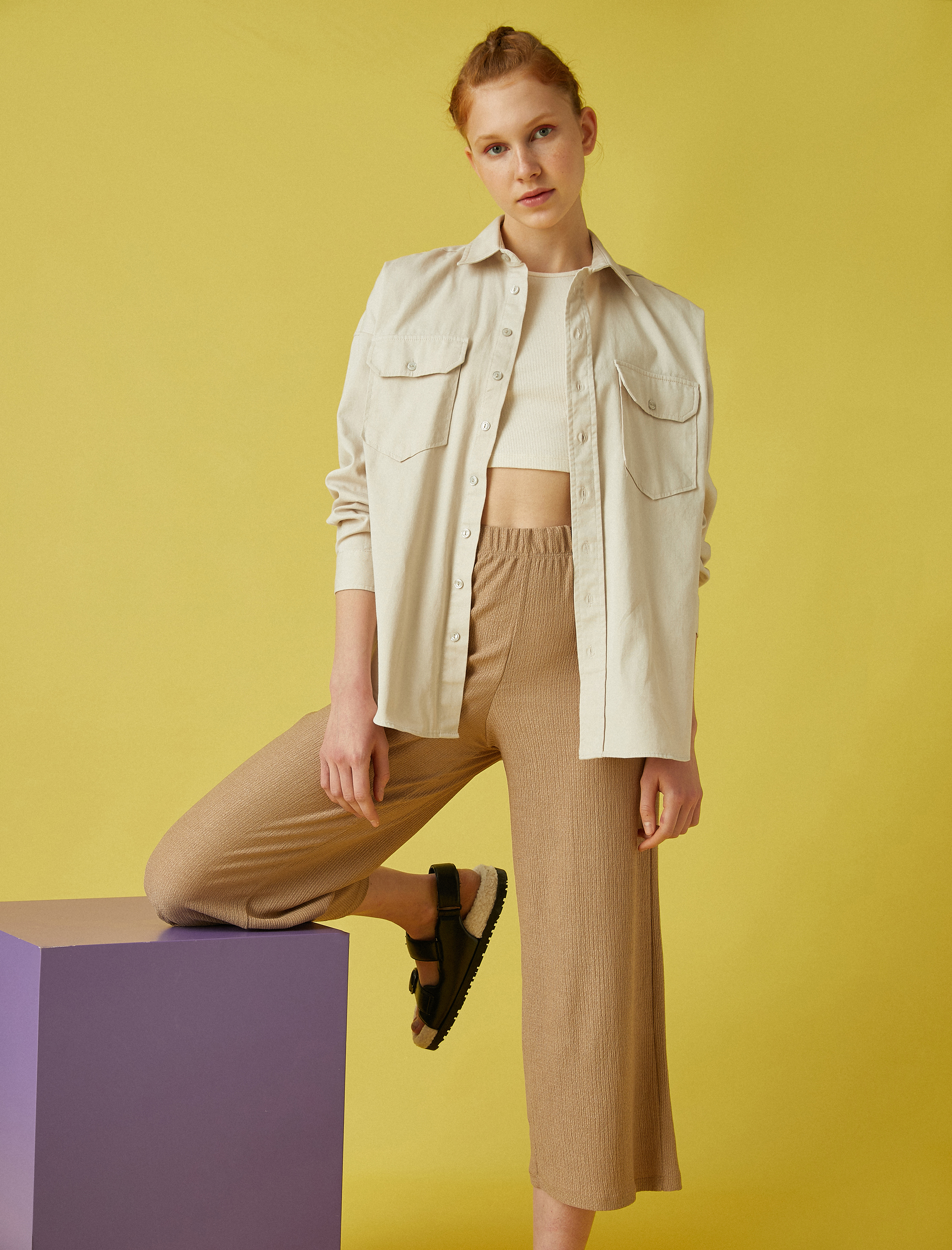   Kısa Pantolon Geniş Paça