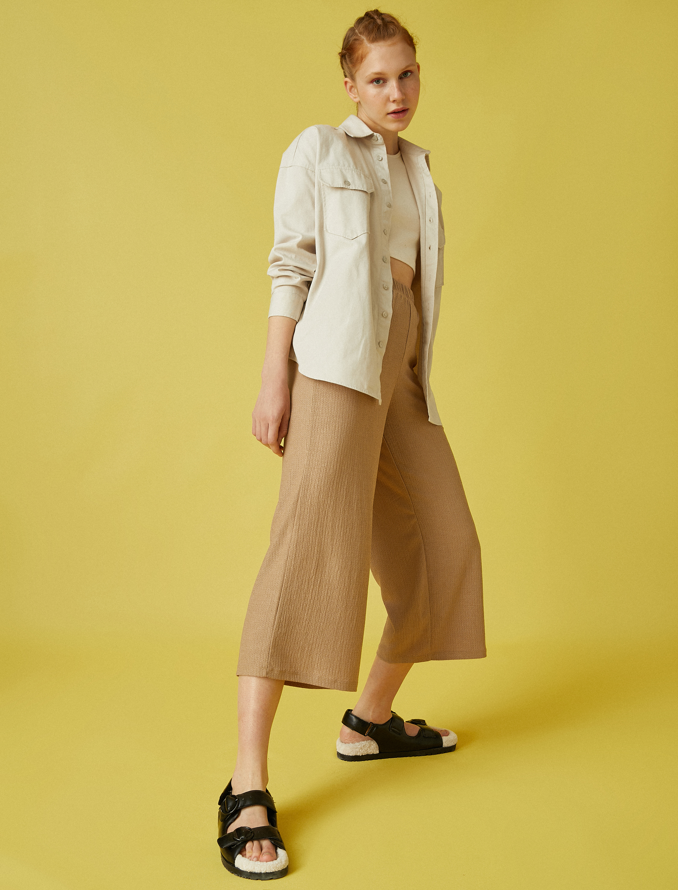   Kısa Pantolon Geniş Paça