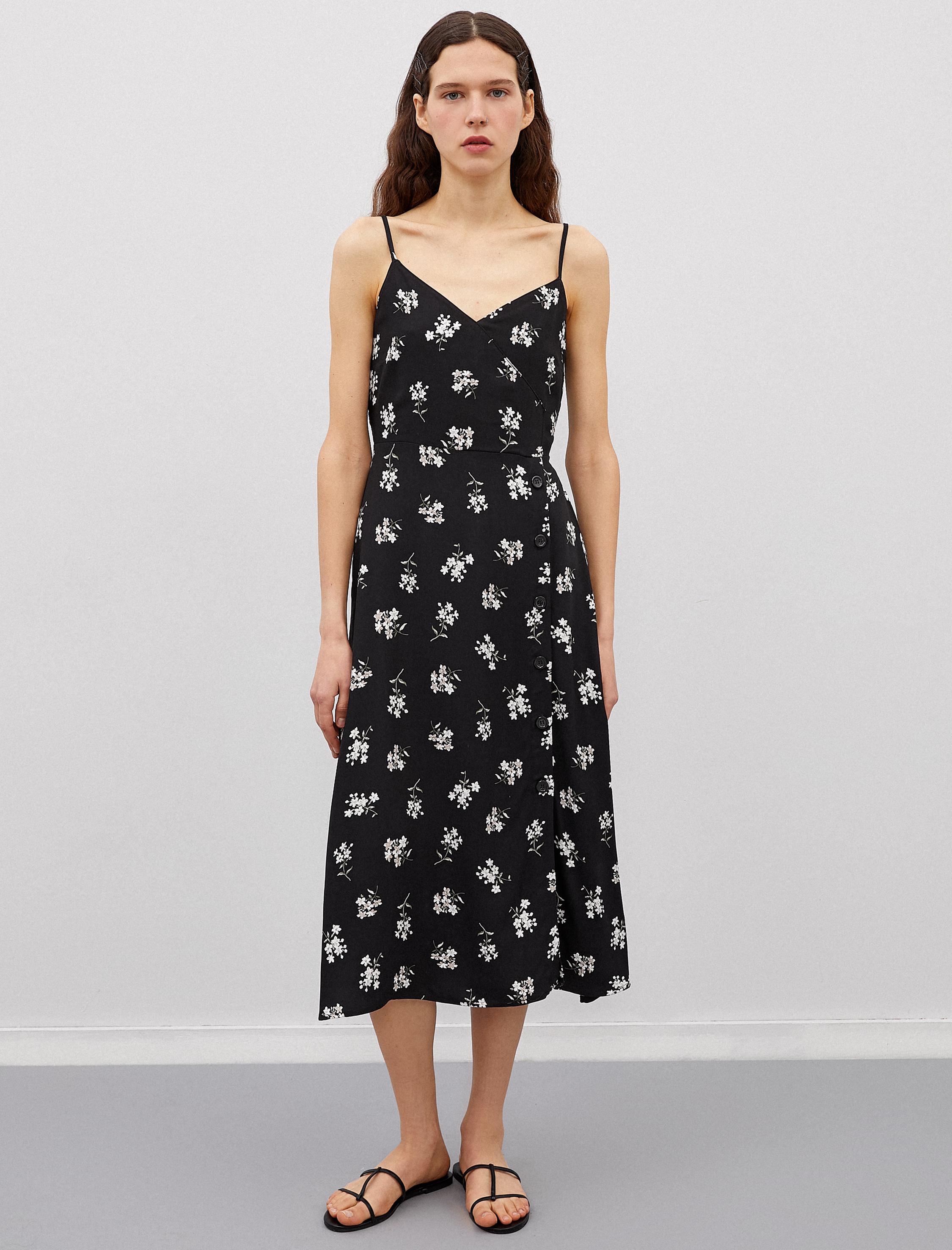   Çiçekli Yazlık Elbise Ince Askili