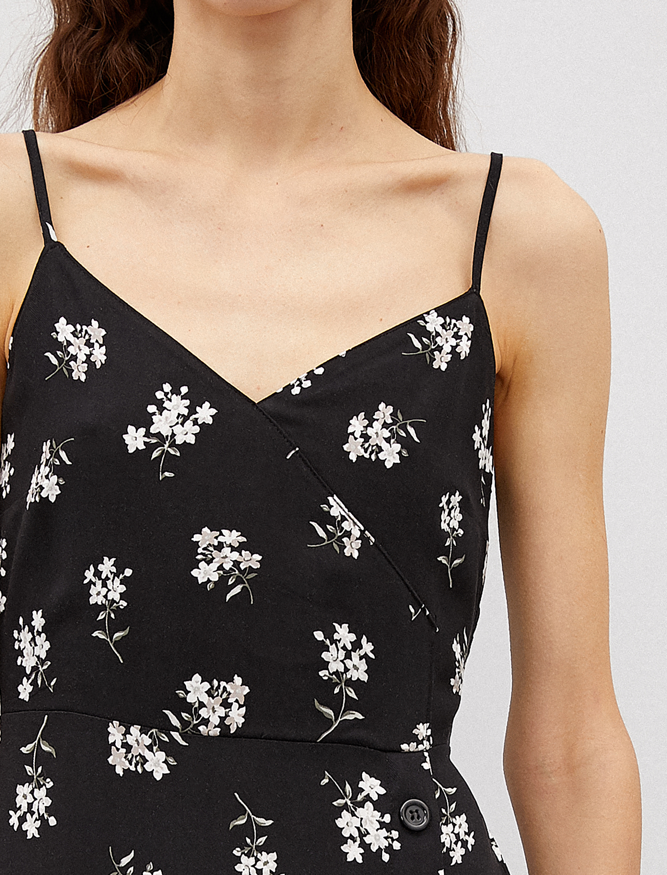   Çiçekli Yazlık Elbise Ince Askili