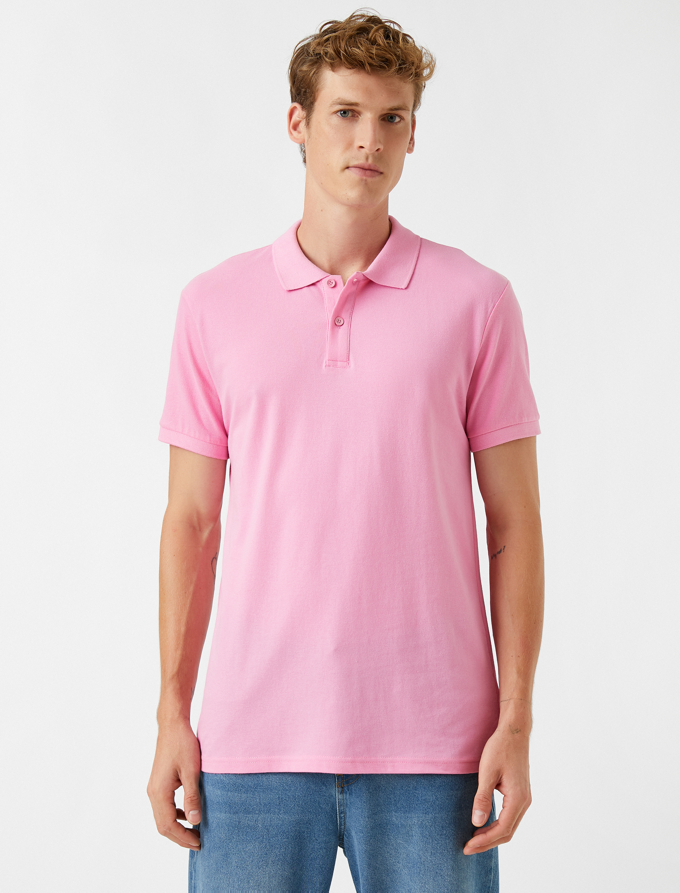   Basic Polo Yaka Tişört Pamuklu