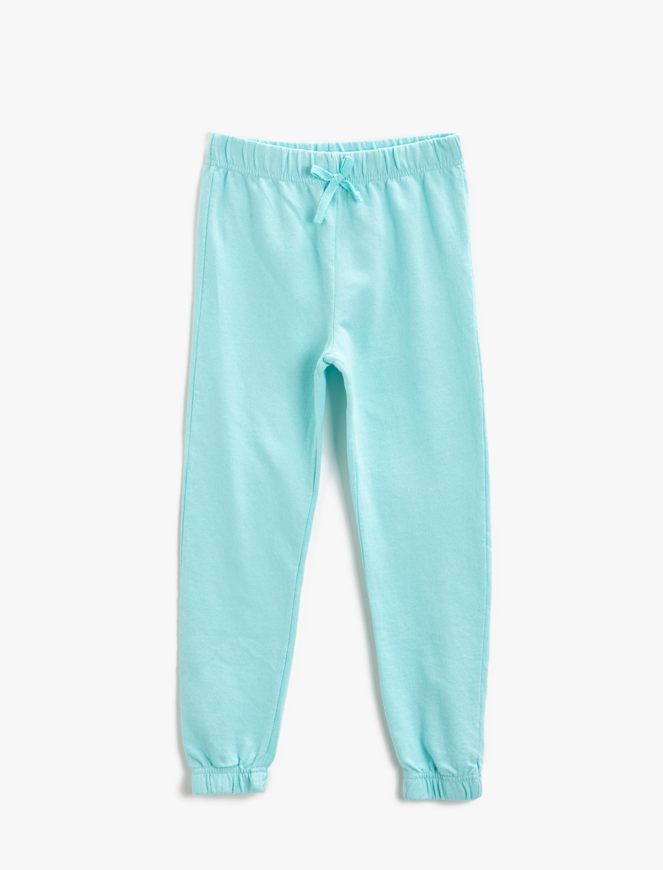  Kız Çocuk Basic Fiyonklu Jogger Eşofman Altı Pamuklu