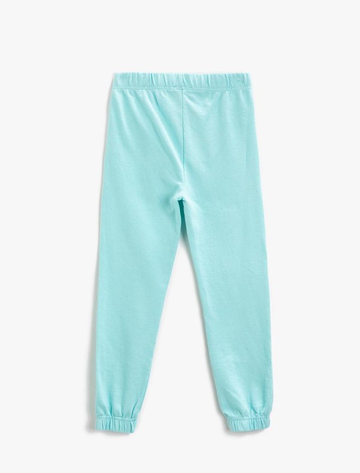 Kız Çocuk Basic Fiyonklu Jogger Eşofman Altı Pamuklu