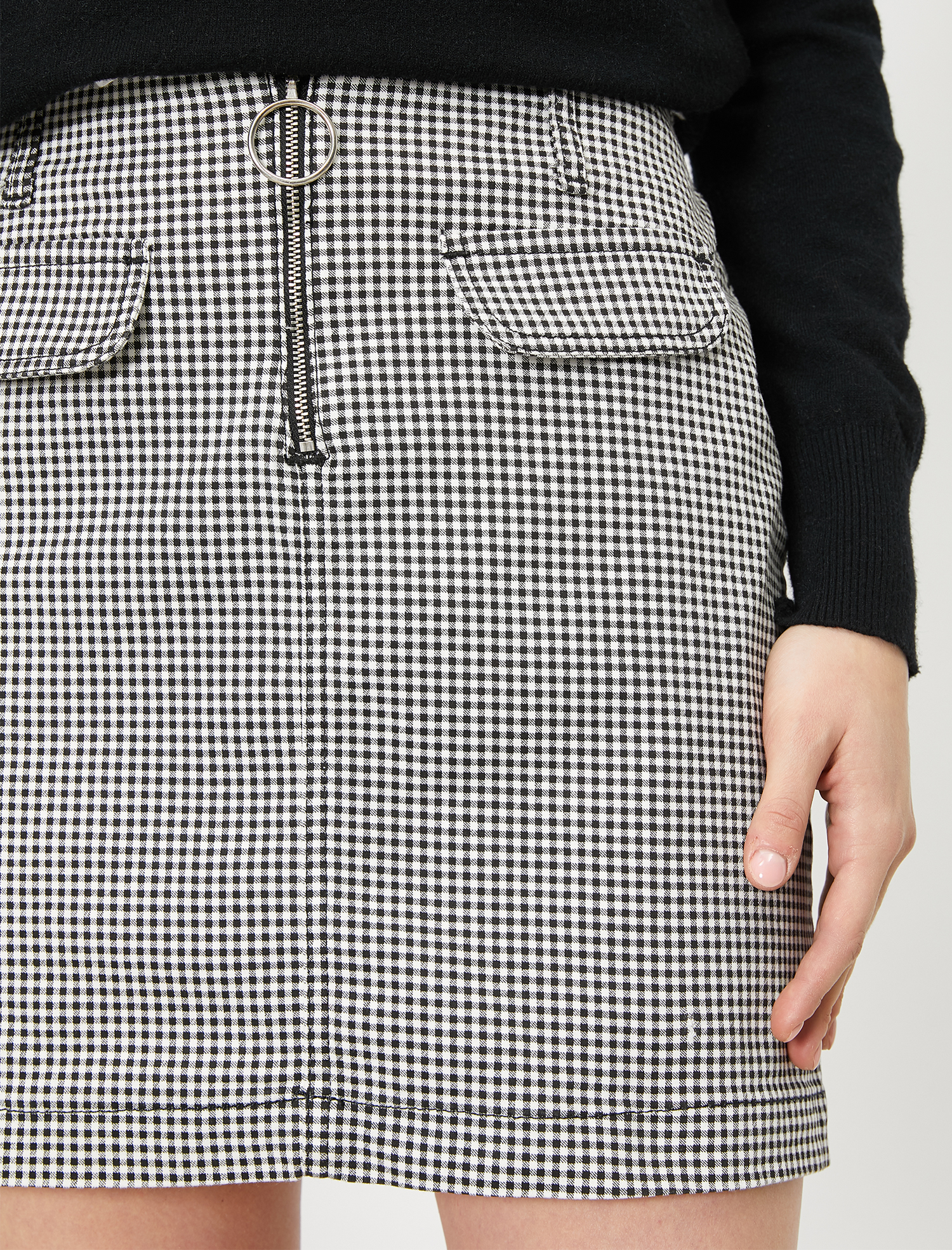   Fermuar Detaylı Etek