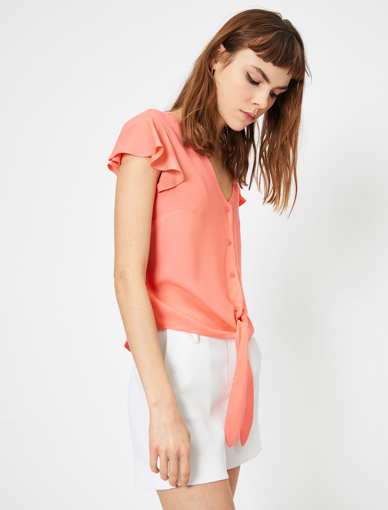   Düğme Detaylı Bluz