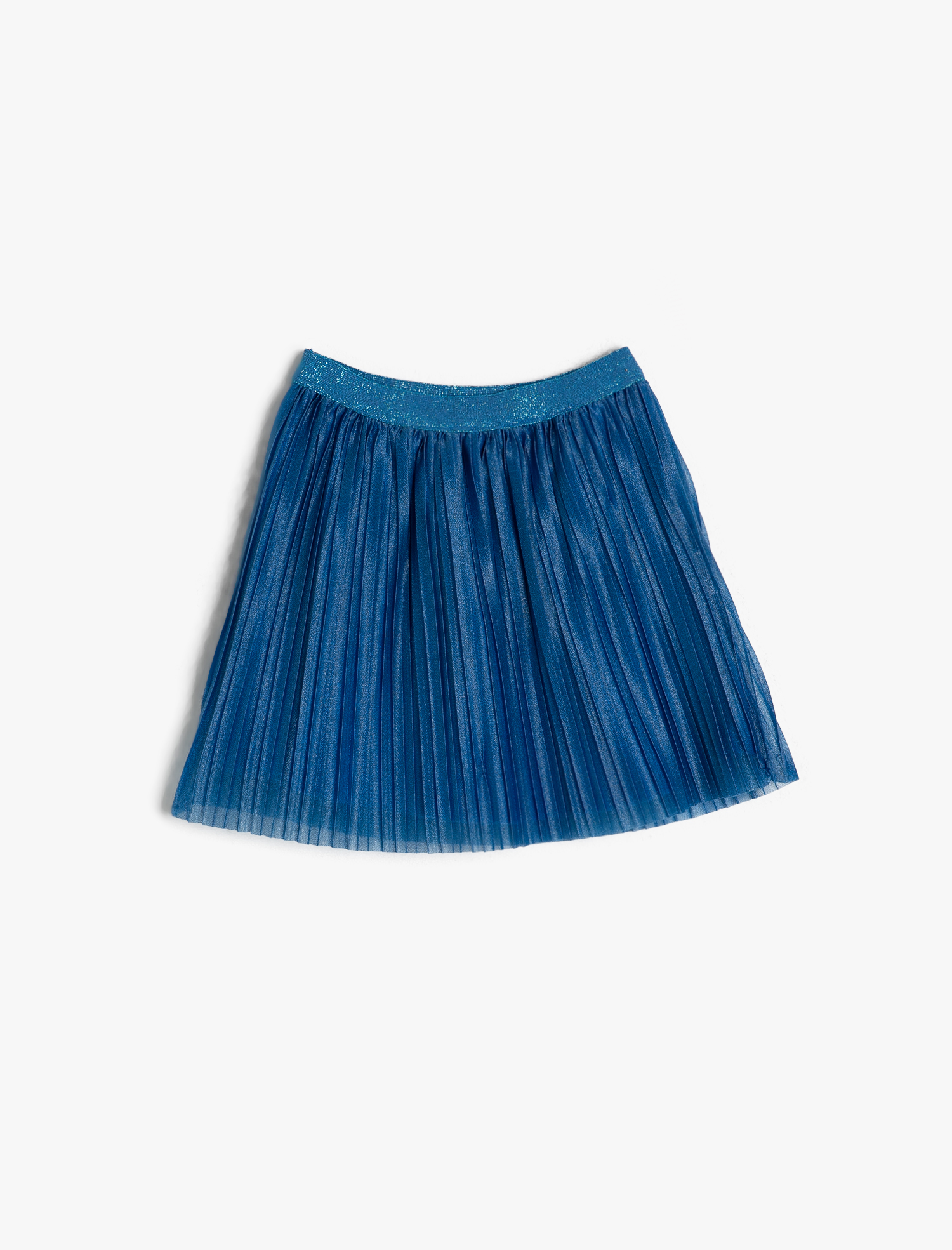  Kız Çocuk Beli Simli Lastikli Piliseli Orta Boy Bol Etek