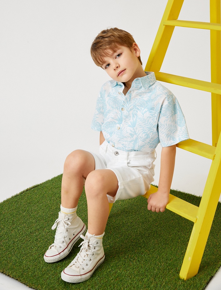 Erkek Çocuk Basic Kot Şort Pamuklu