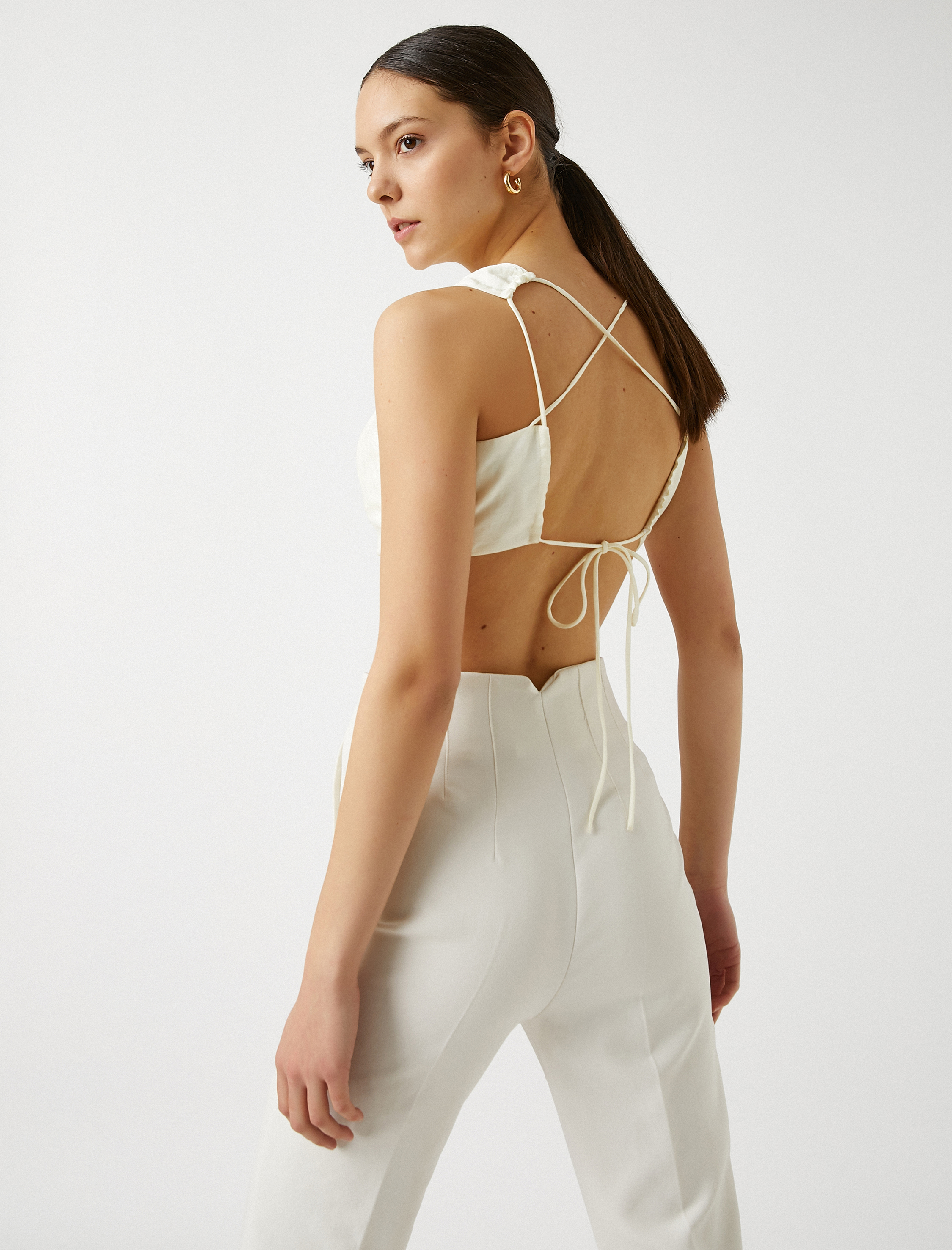   Sırt Detaylı Abiye Bluz