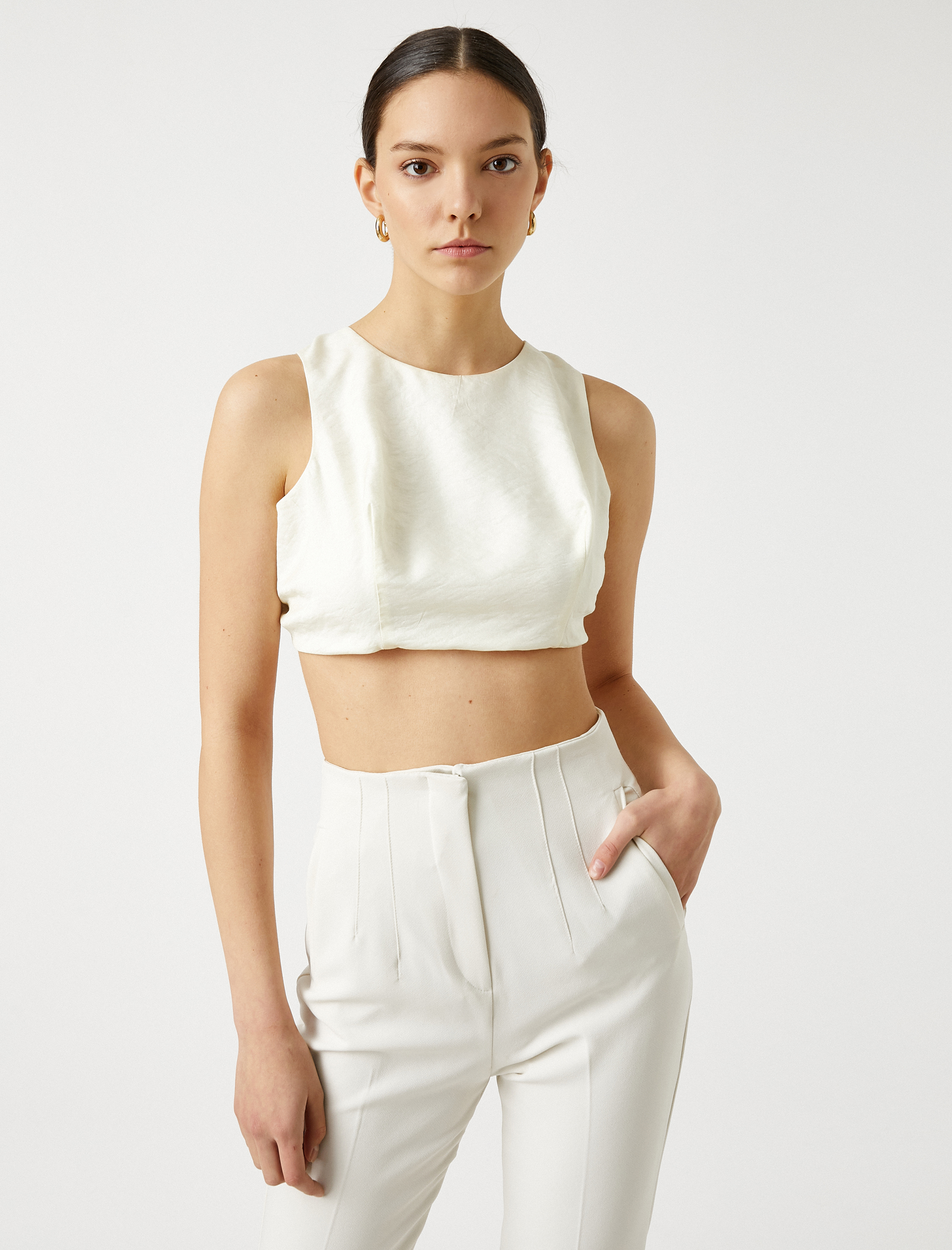   Sırt Detaylı Abiye Bluz