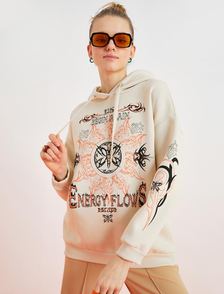   Baskılı Uzun Kollu Sweatshirt