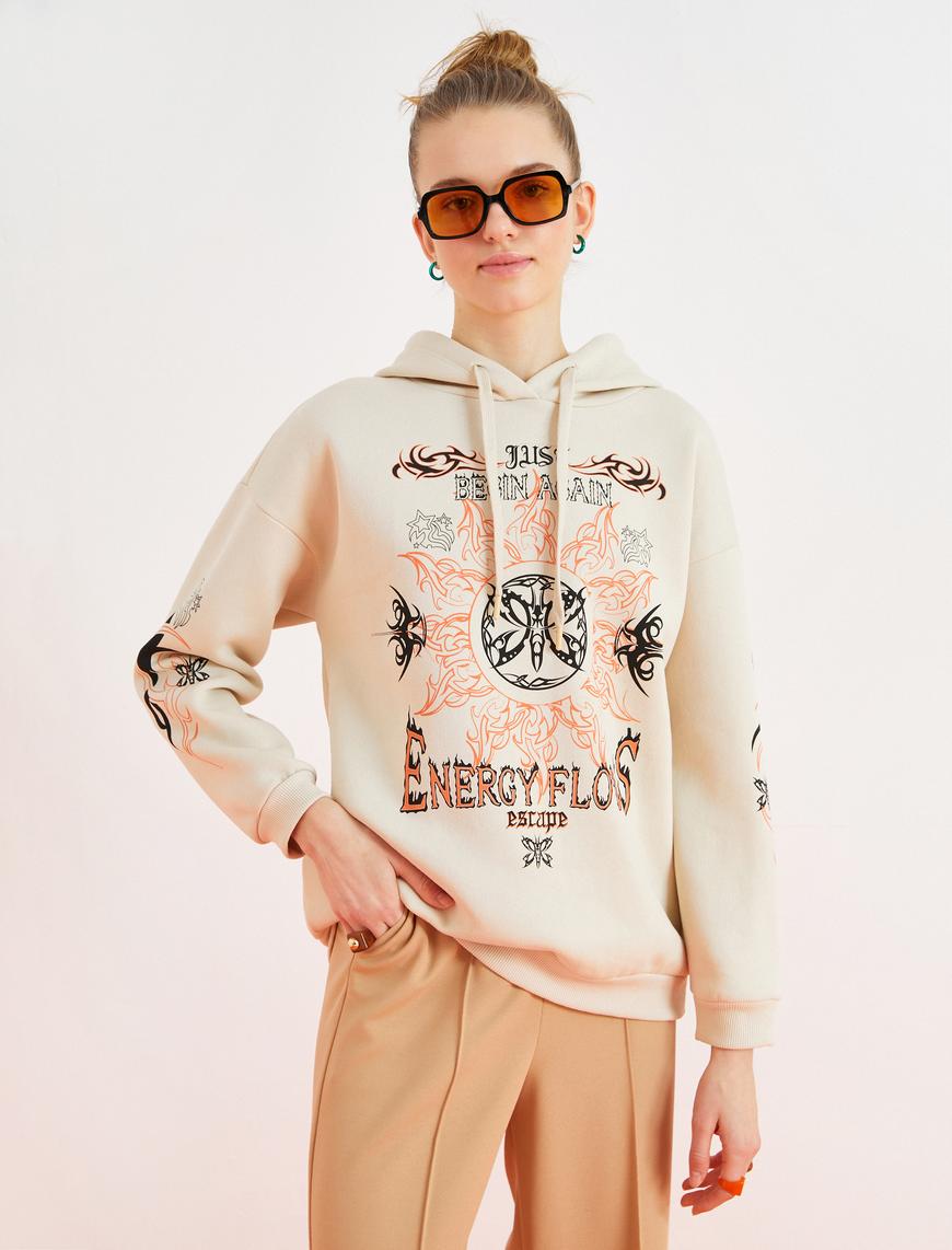   Baskılı Uzun Kollu Sweatshirt