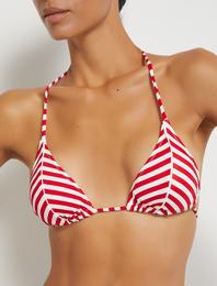 Çizgili Bikini Üstü