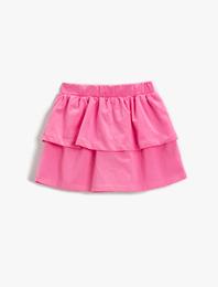 Fırfırlı Mini Etek Pamuklu