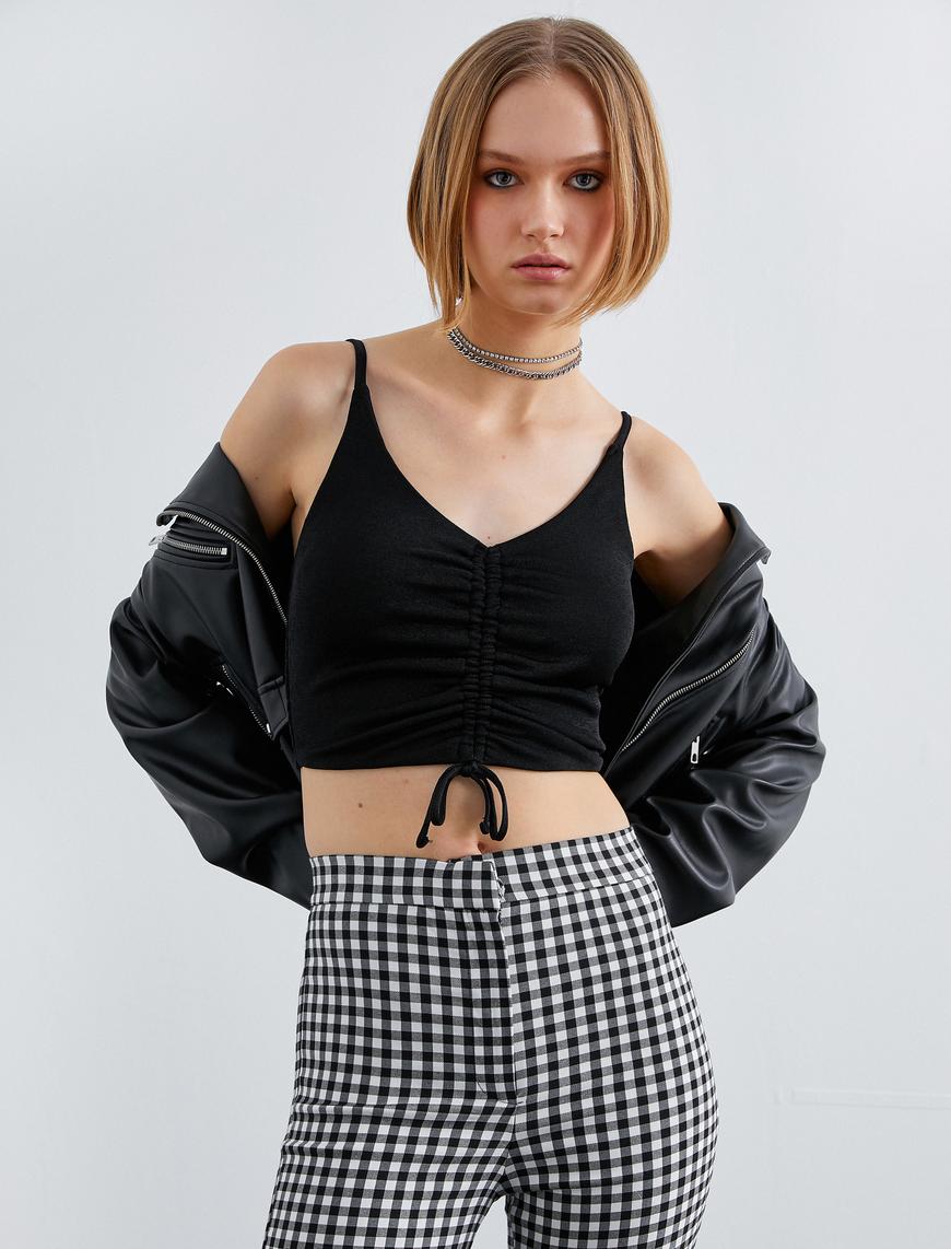   İnce Askılı Crop Top