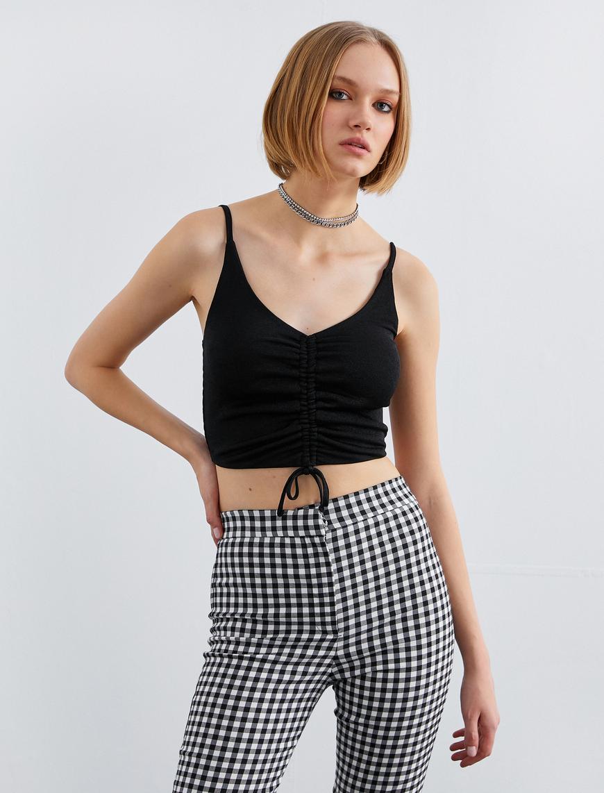   İnce Askılı Crop Top