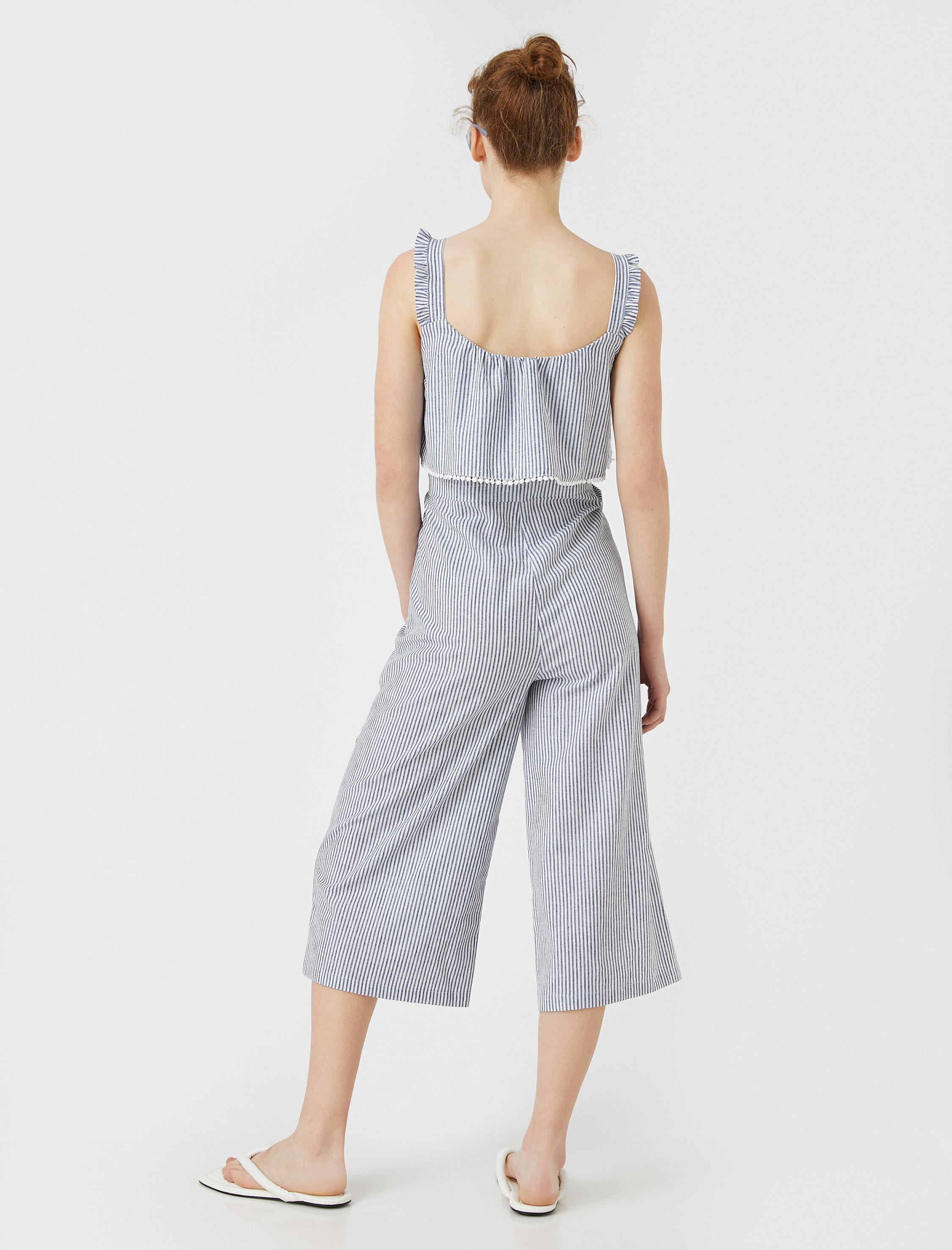   Çizgili Tulum Pamuklu