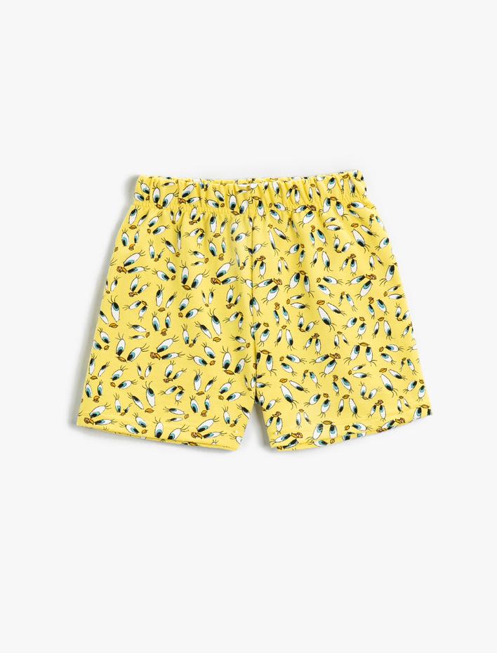 Kız Çocuk Tweety Lisanslı Baskılı Oversize Şort