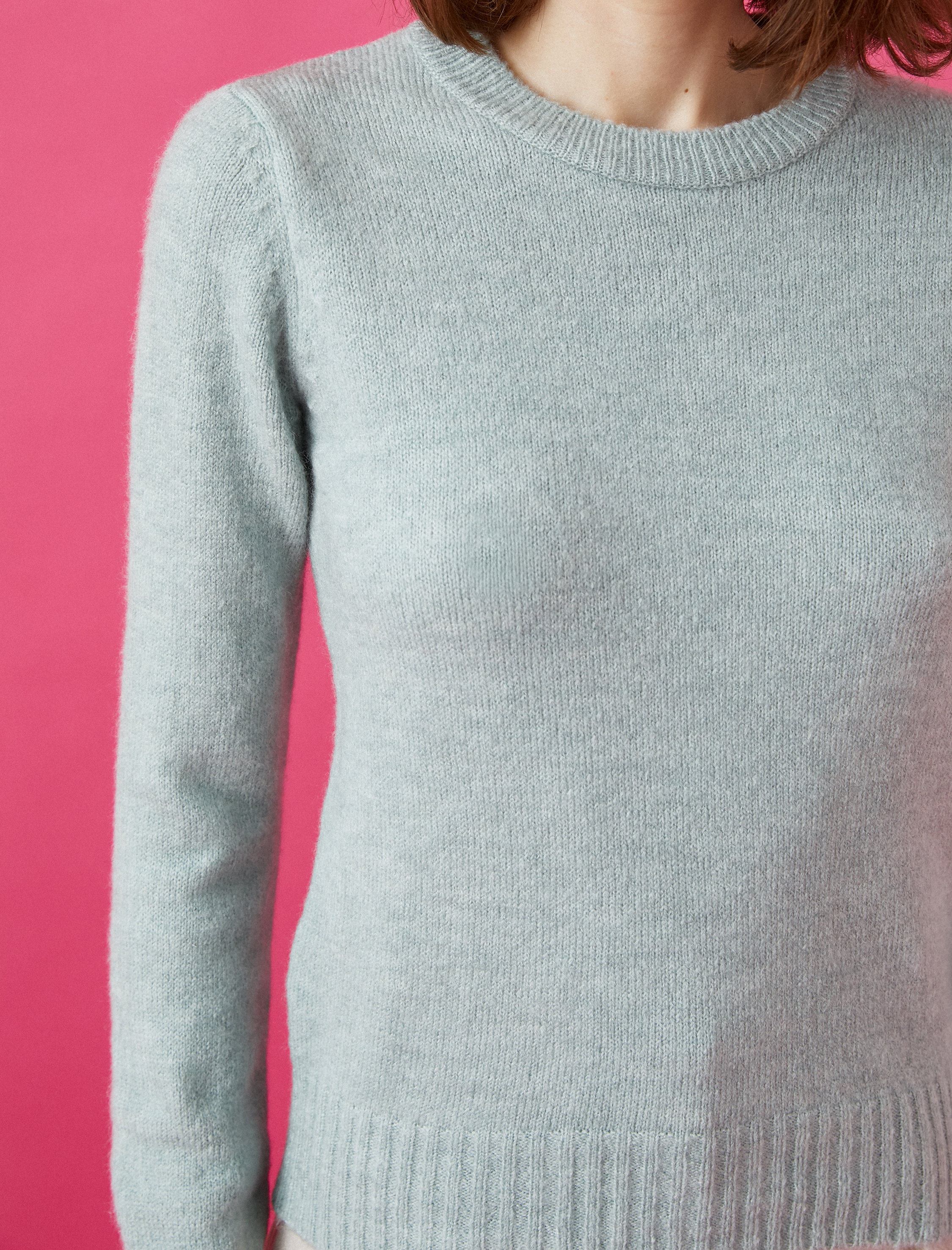   Bisiklet Yaka Uzun Kollu Triko Kazak