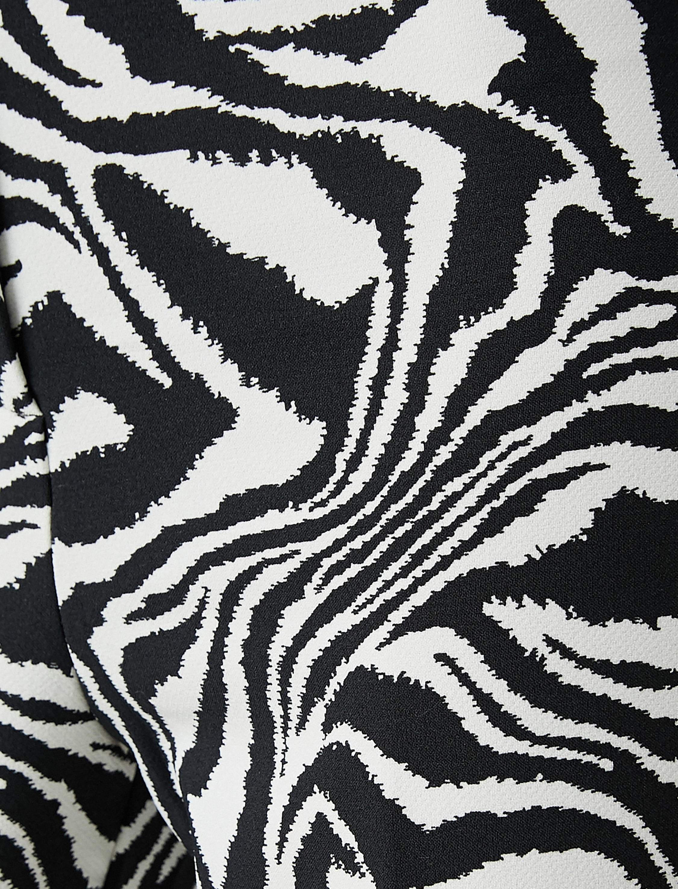   Zebra Desenli Pantolon Dar Kesim
