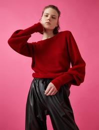 Bisiklet Yaka Uzun Kollu Basic Triko Kazak