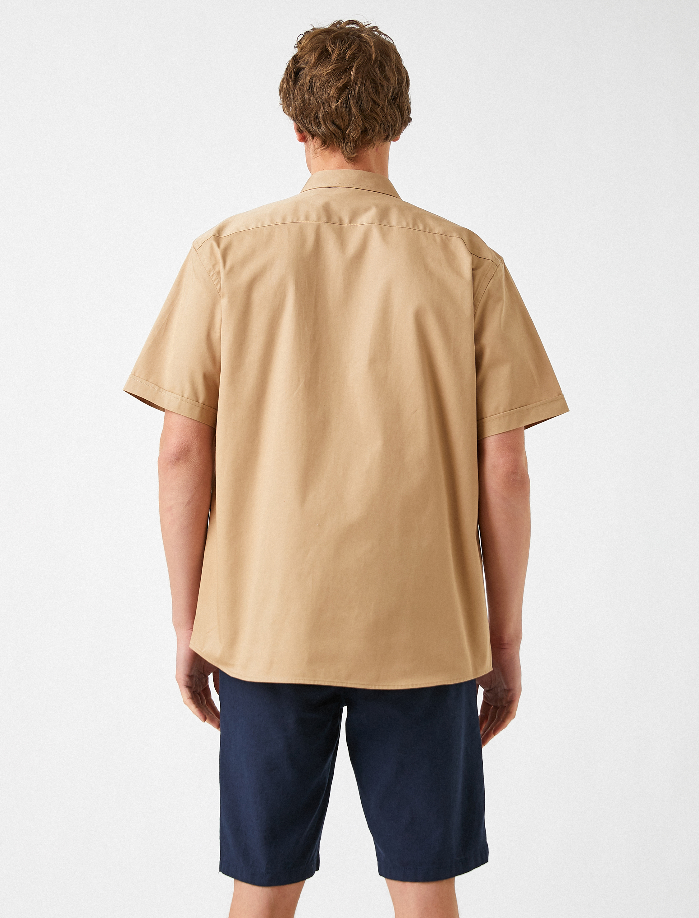   Basic Yazlık Gömlek Kısa Kollu Klasik Yaka