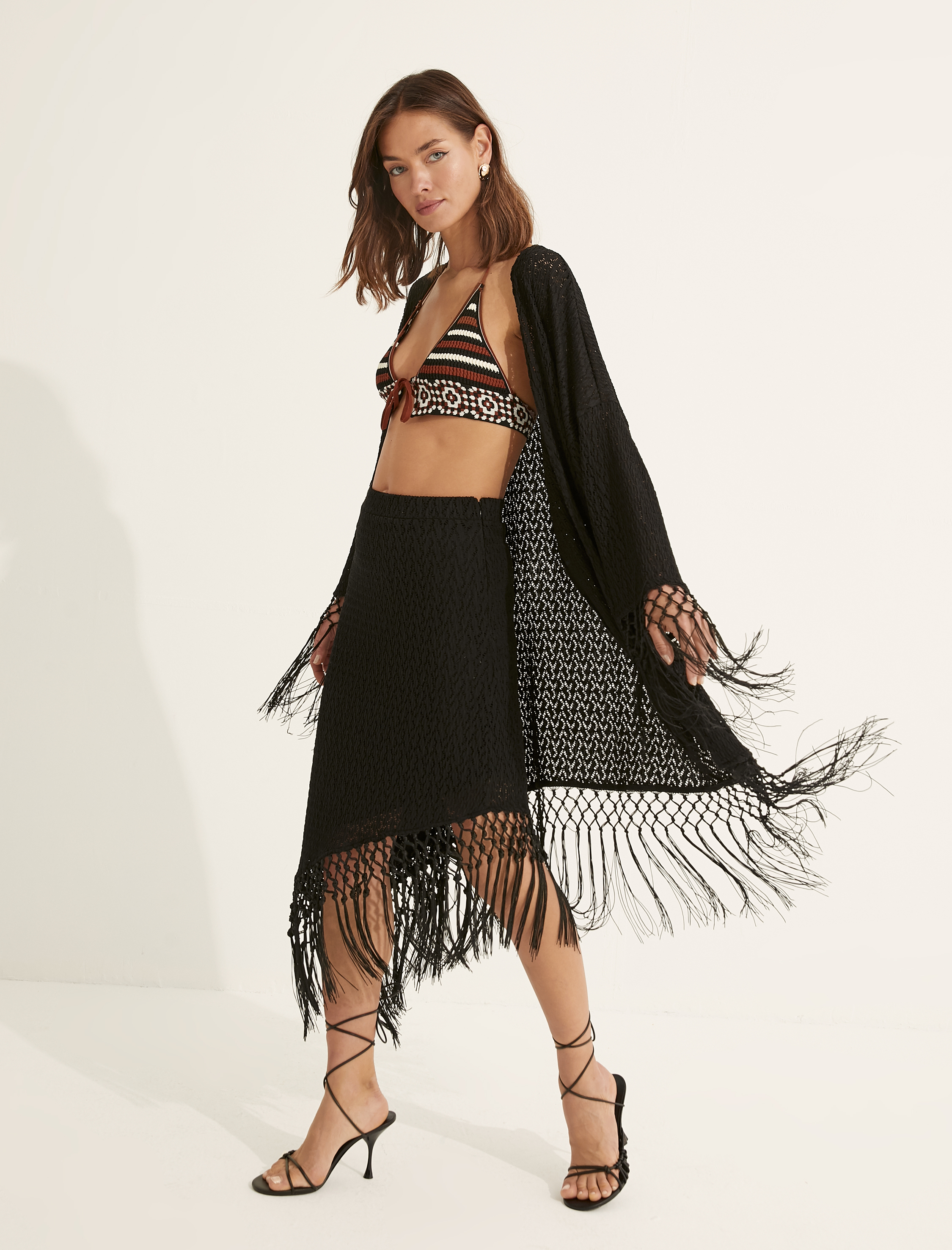   Melis Ağazat X Koton - Midi Boy Etek Püskül Detaylı