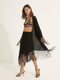 Melis Ağazat X Koton - Midi Boy Etek Püskül Detaylı