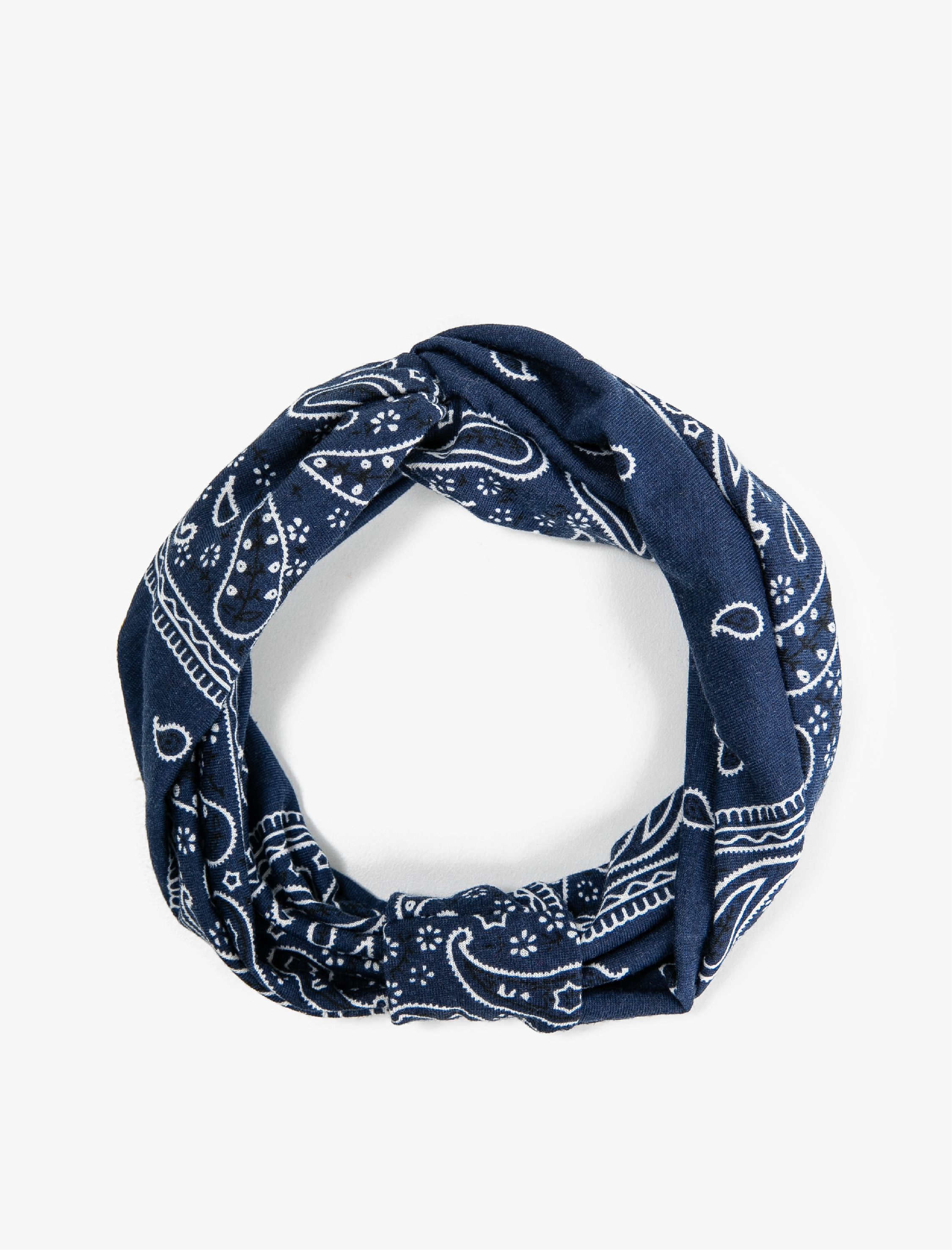  Kadın Saç Bandı Bandana Desenli Düğümlü