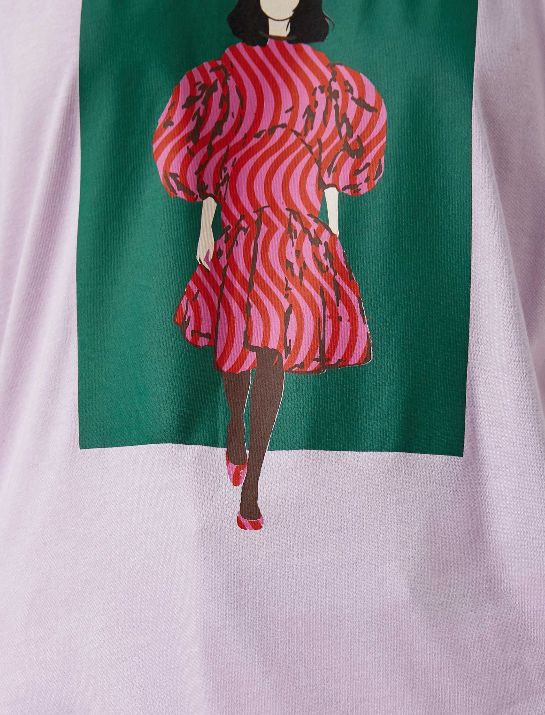   Figür Baskılı Tişört Modal Karışımlı