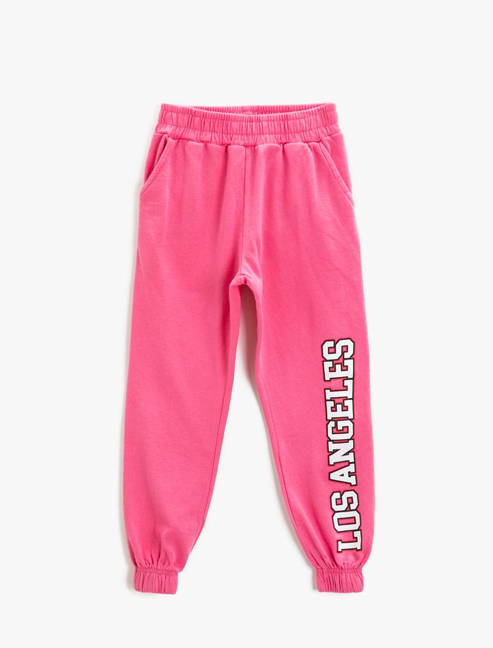 Kız Çocuk Los Angeles Baskılı Jogger Eşofman Altı Pamuklu