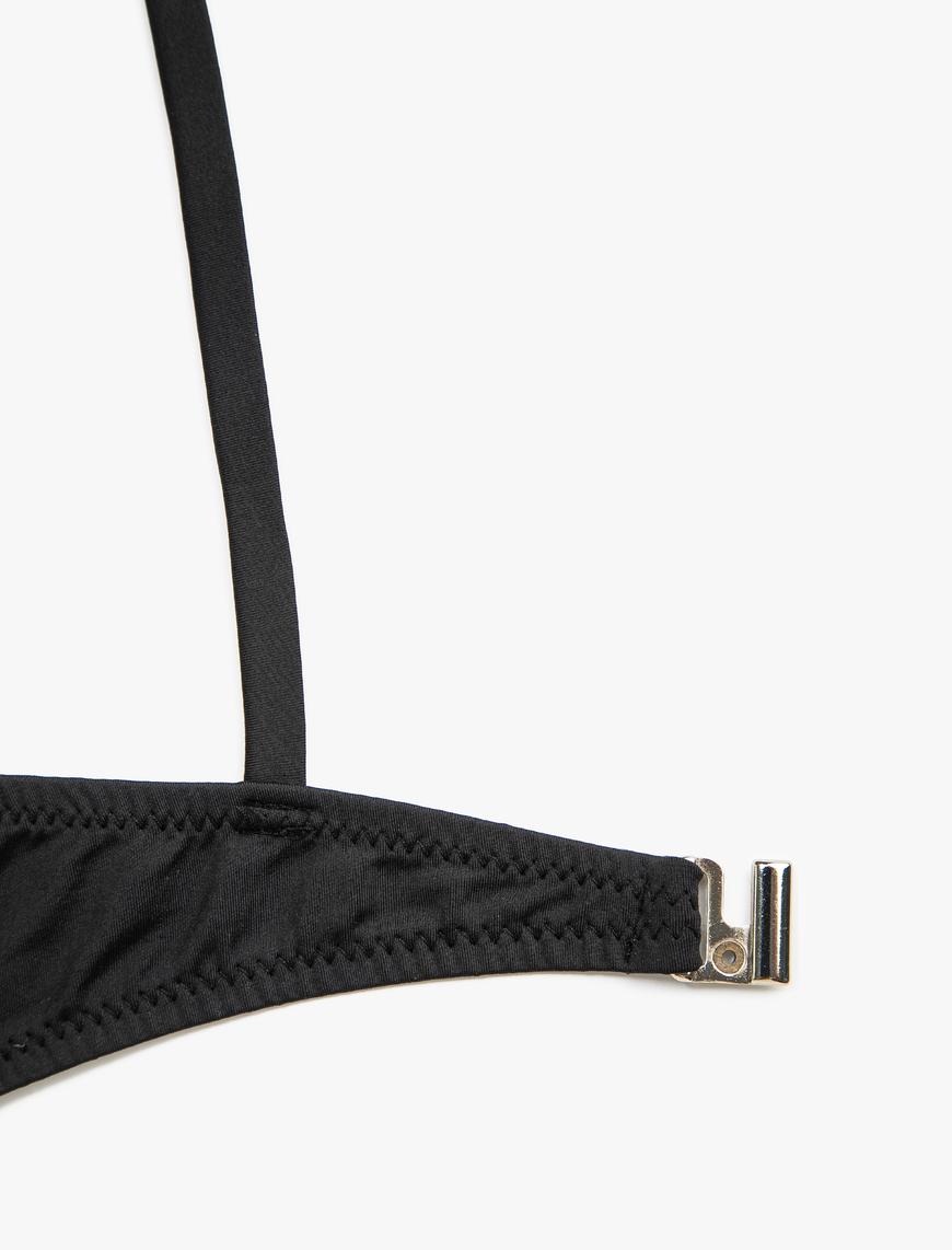   Tek Omuz Bikini Üstü Zincir Detaylı