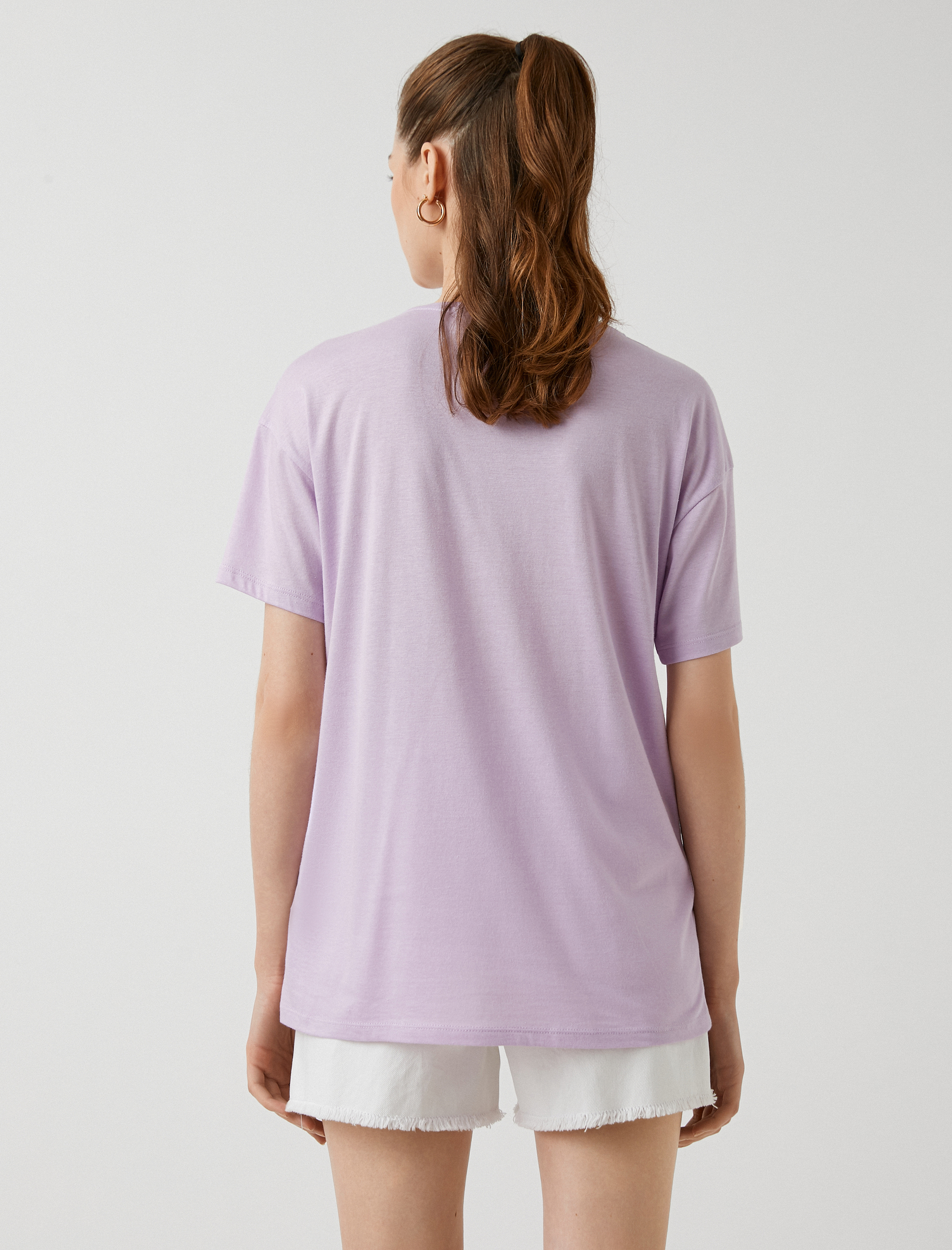   Figür Baskılı Tişört Modal Karışımlı