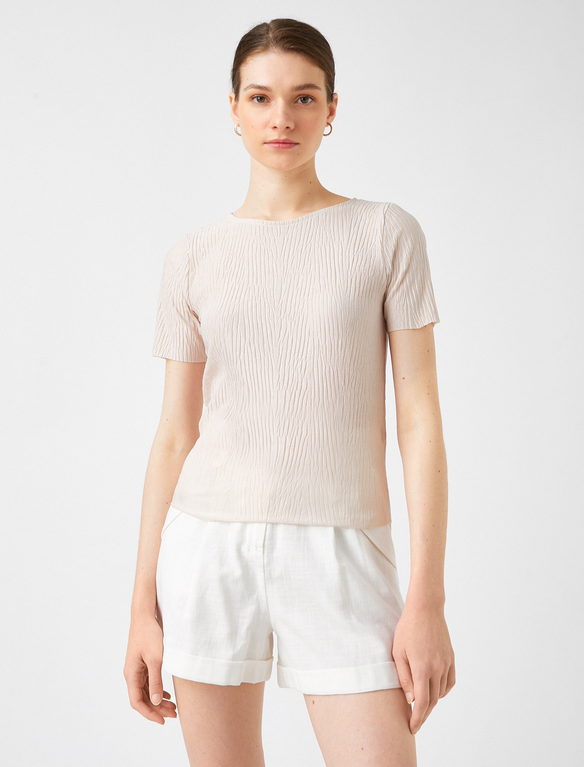   Bisiklet Yaka Kısa Kollu Tişört